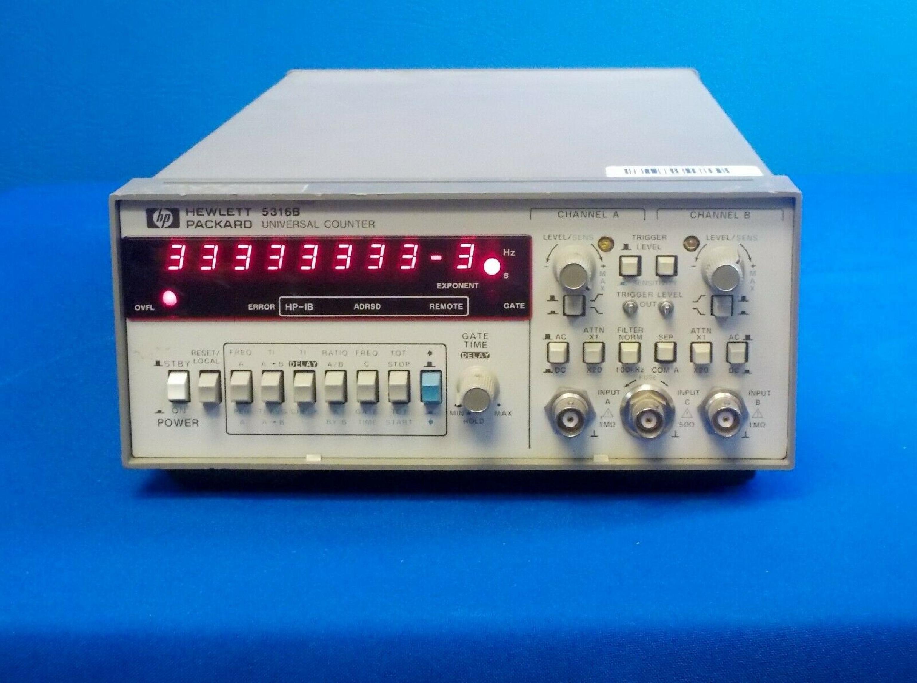 HEWLETT PACKARD / HP / AGILENT TECHNOLOGIES 5316B UNIVERSAL COUNTER HEWLETT PACKARD AGILENT