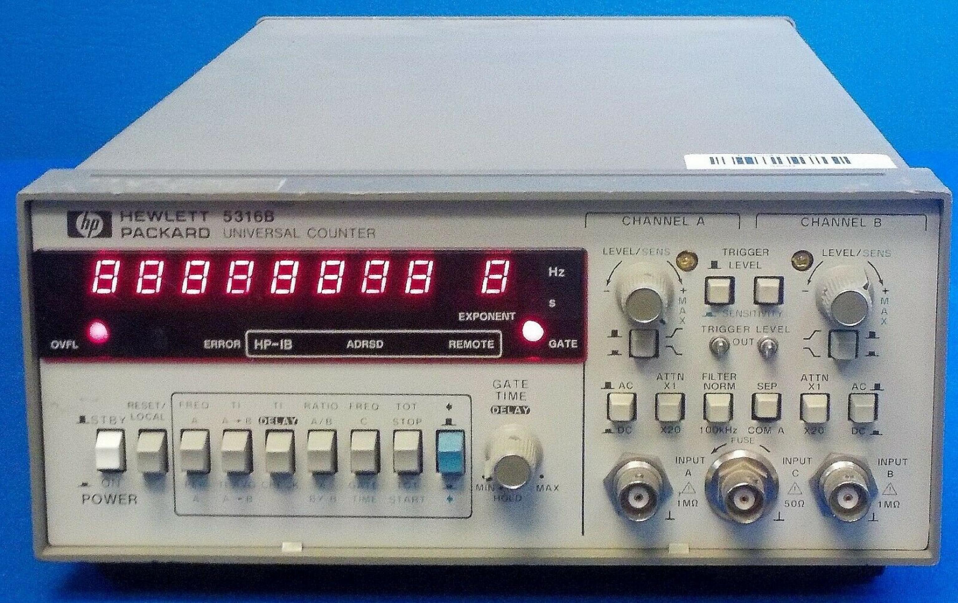 HEWLETT PACKARD / HP / AGILENT TECHNOLOGIES 5316B UNIVERSAL COUNTER HEWLETT PACKARD AGILENT