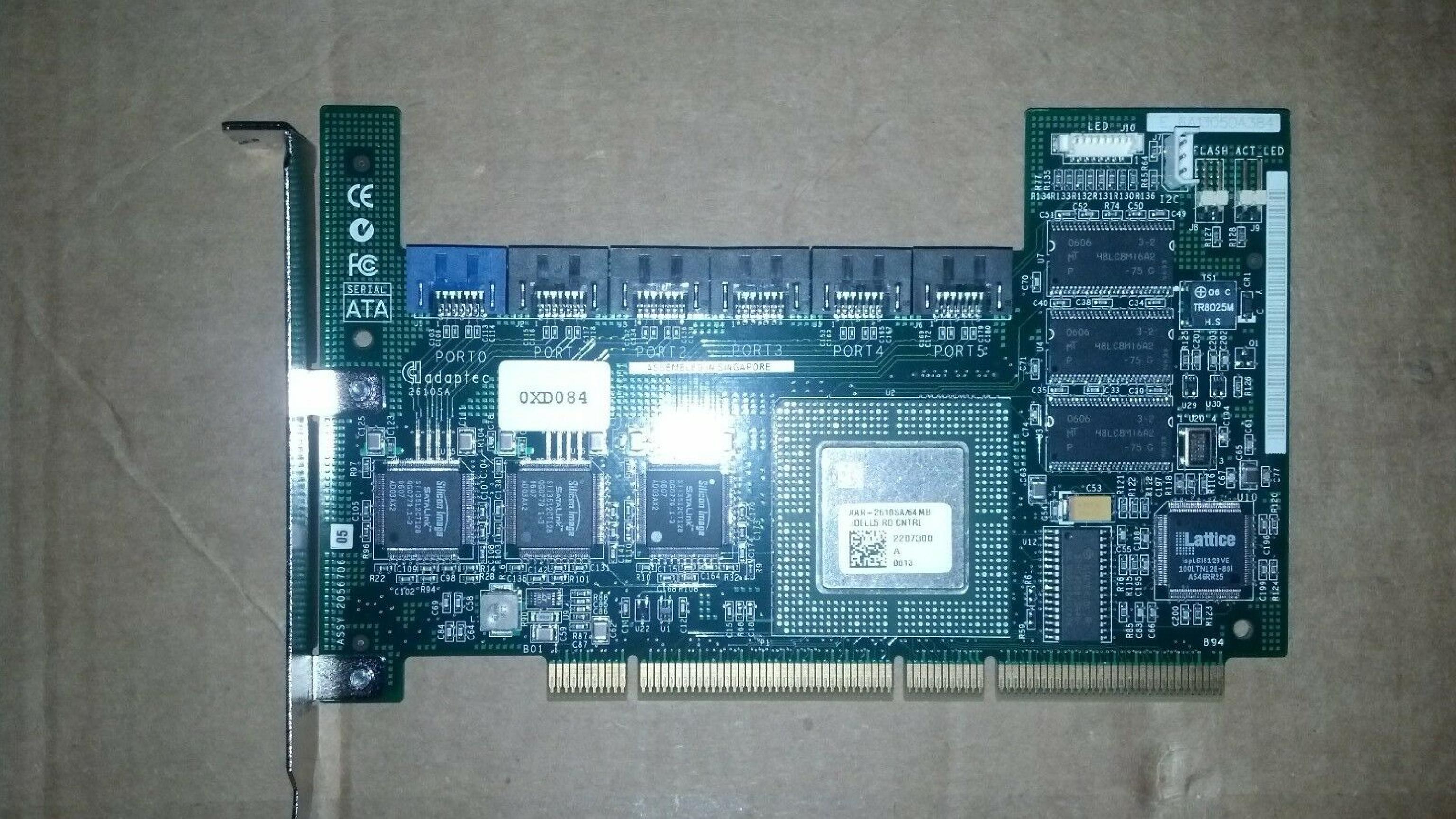 ADAPTEC 0XD084 6 PORT SATA RAID ADAPTER