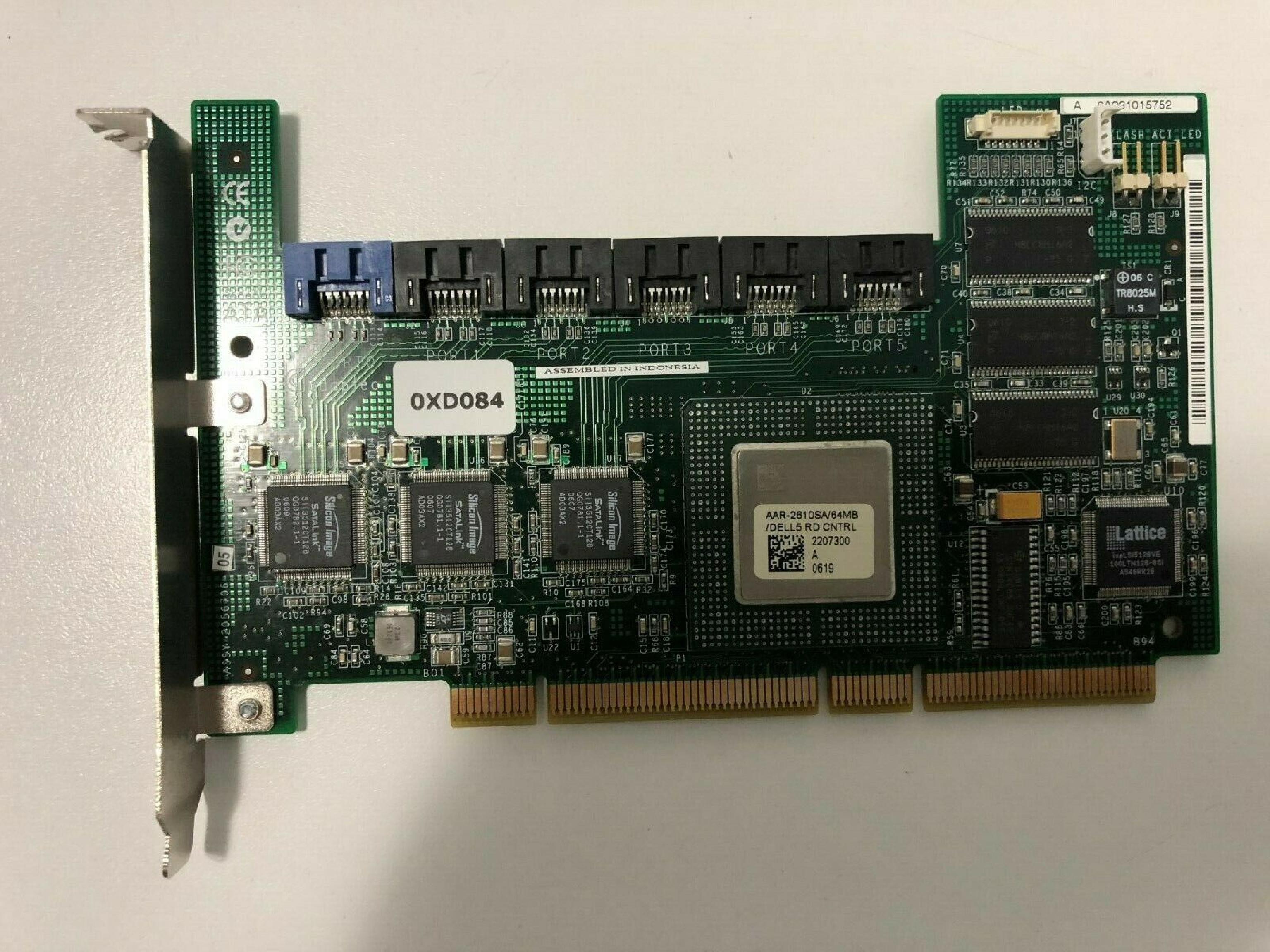 ADAPTEC AAR-2610SA/64MB/DELL5 6 PORT SATA RAID ADAPTER