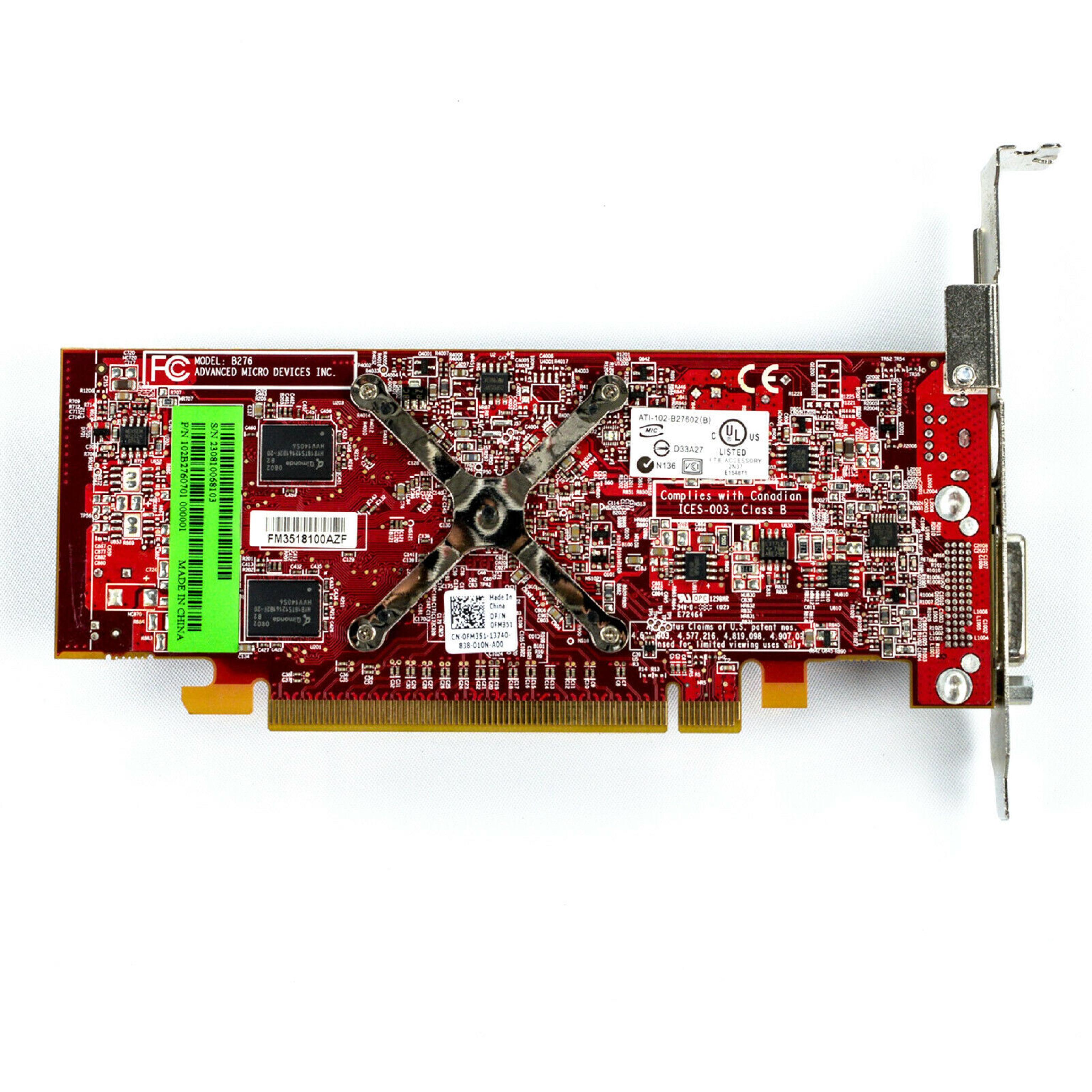 ATI FM351 256MB X2400 RADEON PRO DMS-59 AND SVIDEO OUTPUTS PCI-E VIDEO CARD