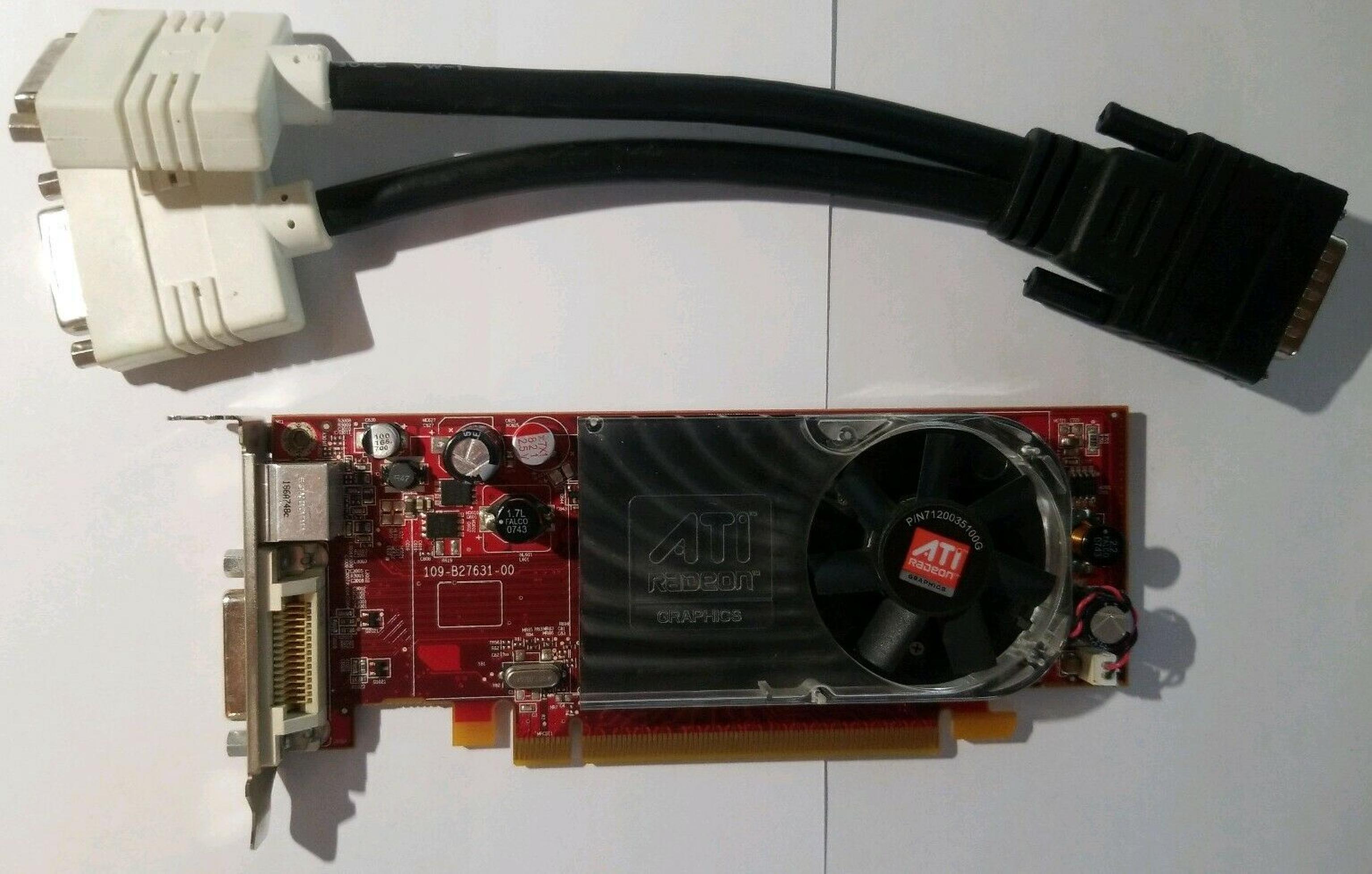 ATI B276 256MB X2400 RADEON PRO DMS-59 AND SVIDEO OUTPUTS PCI-E VIDEO CARD