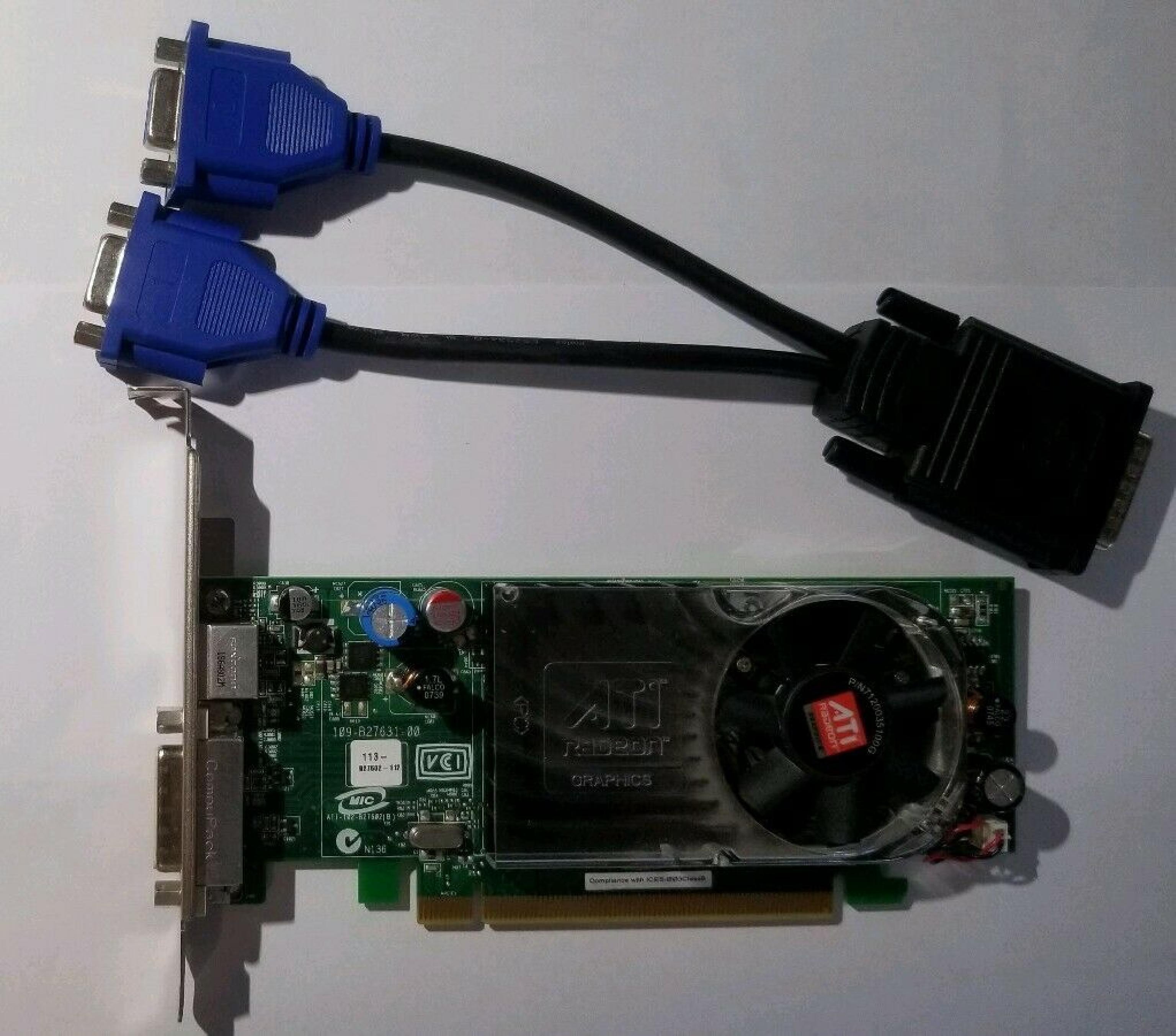 ATI B276 256MB X2400 RADEON PRO DMS-59 AND SVIDEO OUTPUTS PCI-E VIDEO CARD