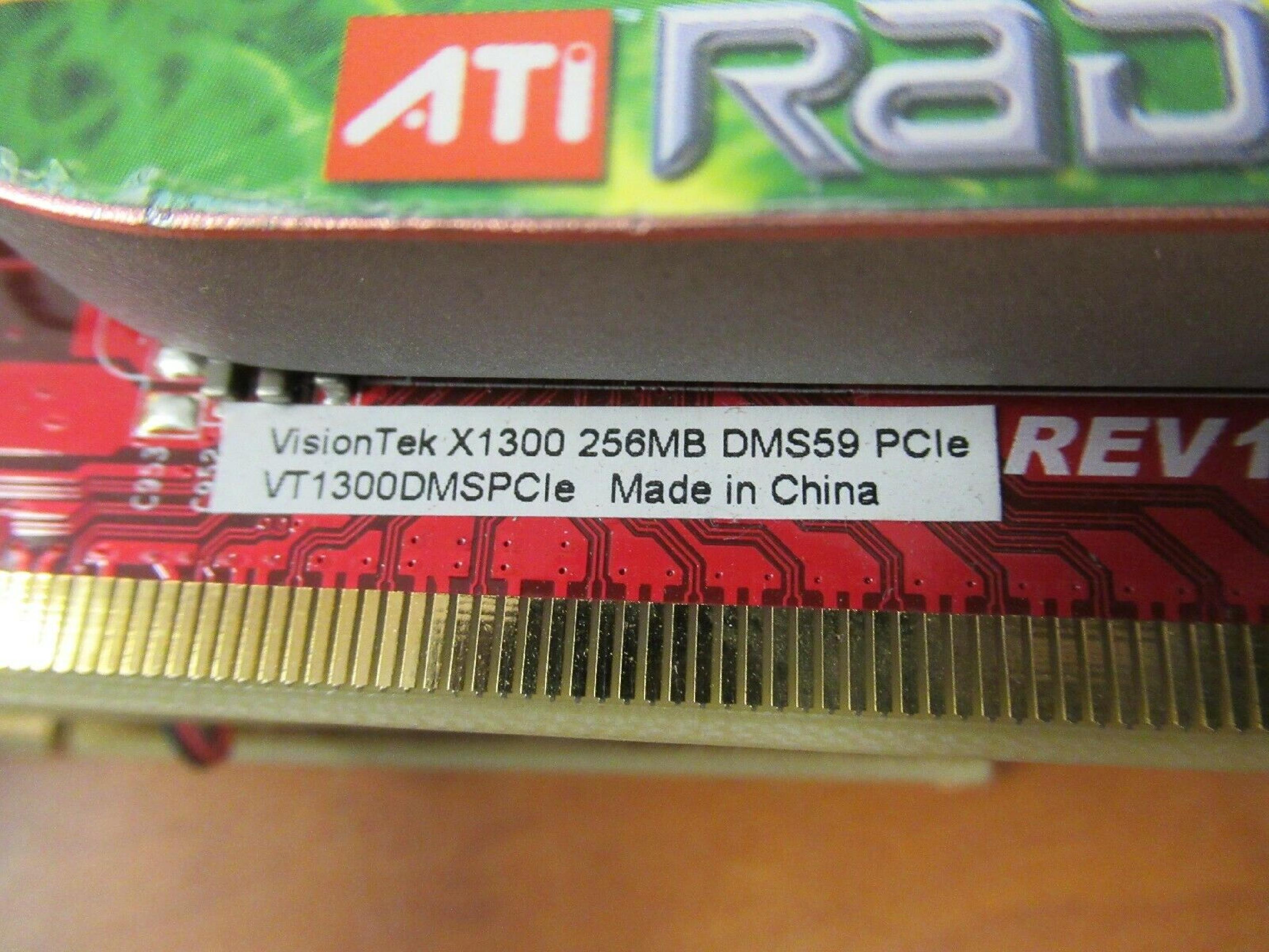 ATI VT-400078 256MB RADEON X1300 DDR2 PCI-E WITH DMS-59 AND SVID OUTPUTS VIDEO CARD