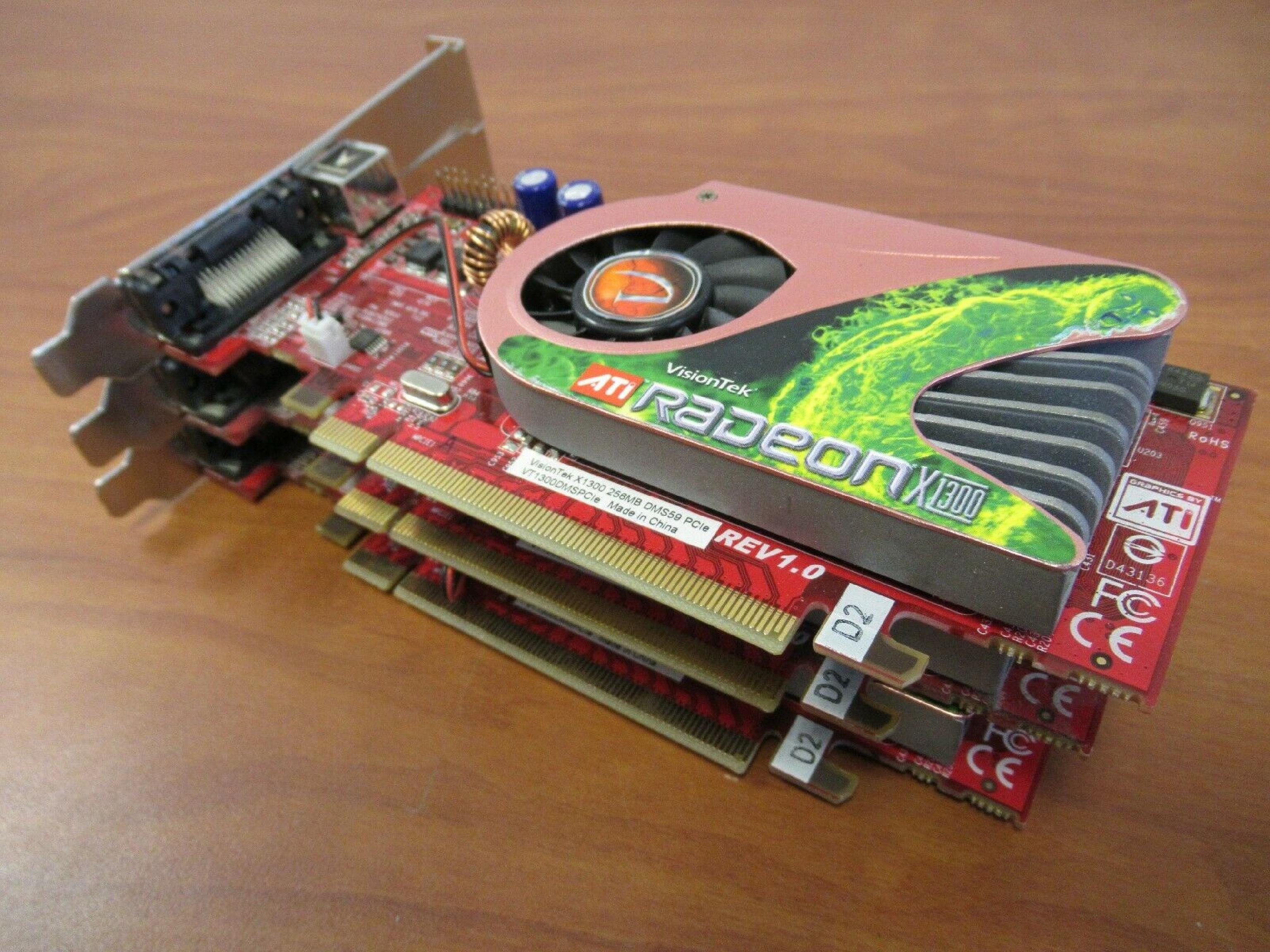 ATI VT-400078 256MB RADEON X1300 DDR2 PCI-E WITH DMS-59 AND SVID OUTPUTS VIDEO CARD