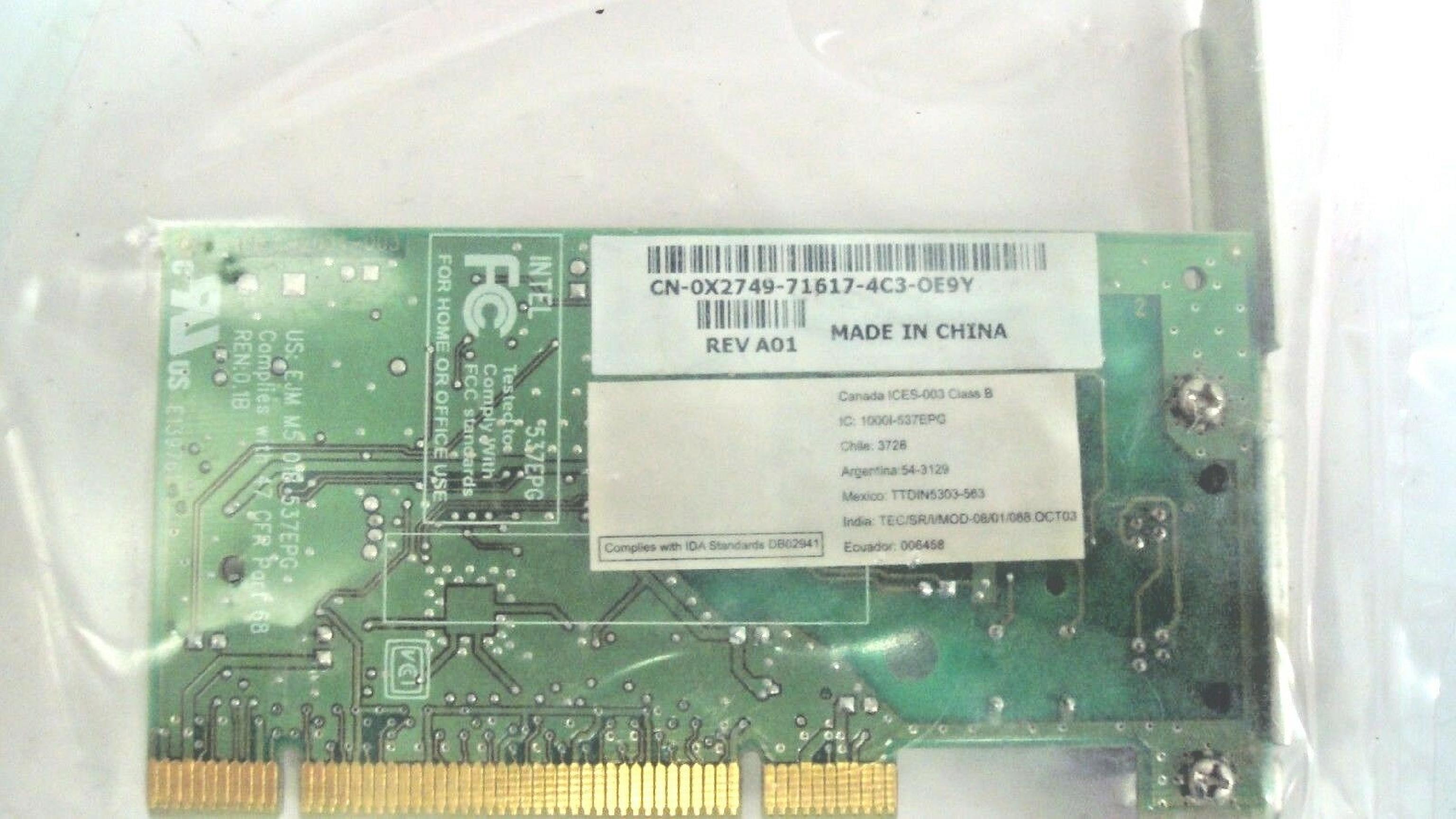 INTEL KB581603/01 PCI MODEM