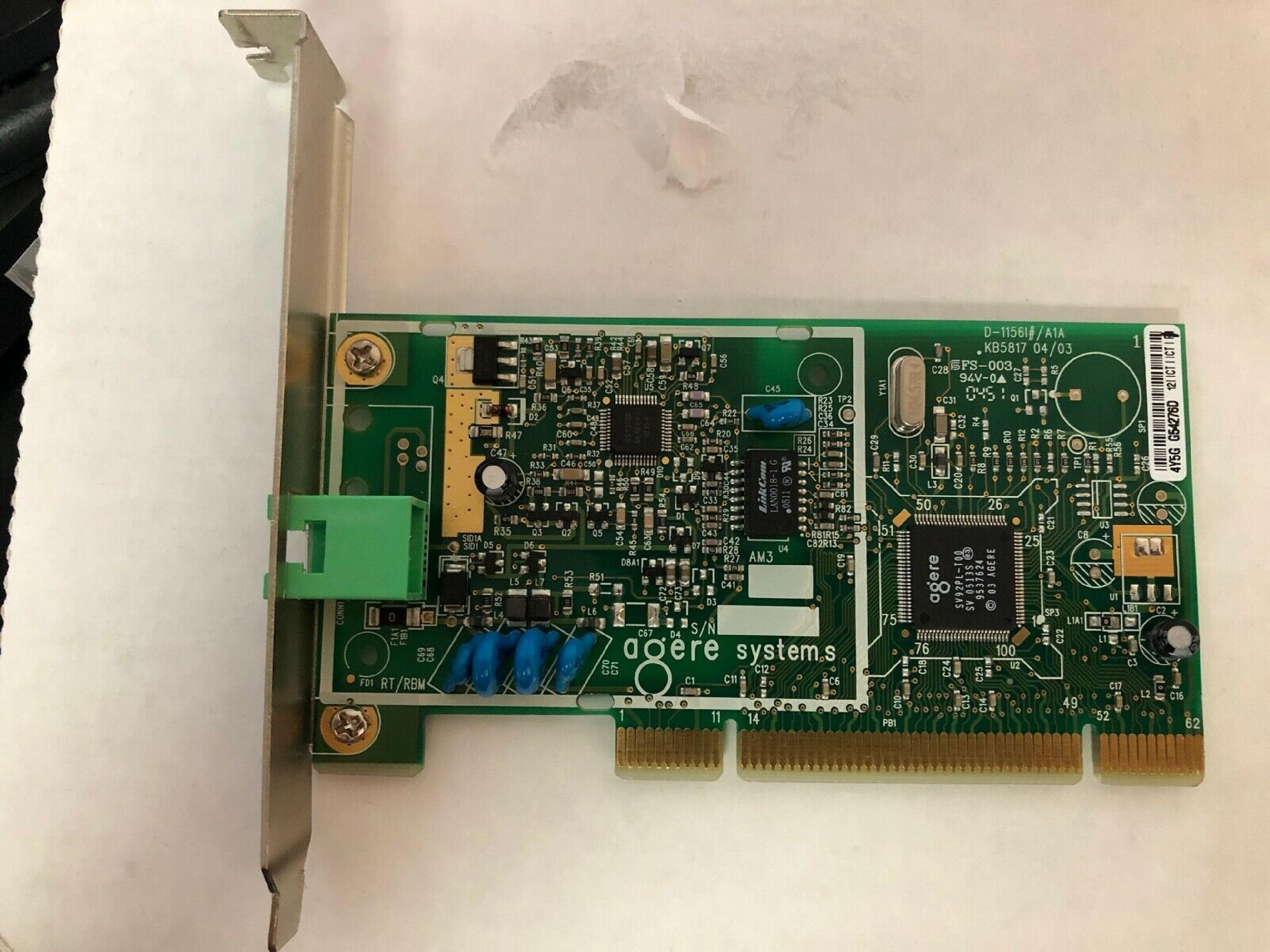 AGERE D-1156I#/A1A PCI MODEM