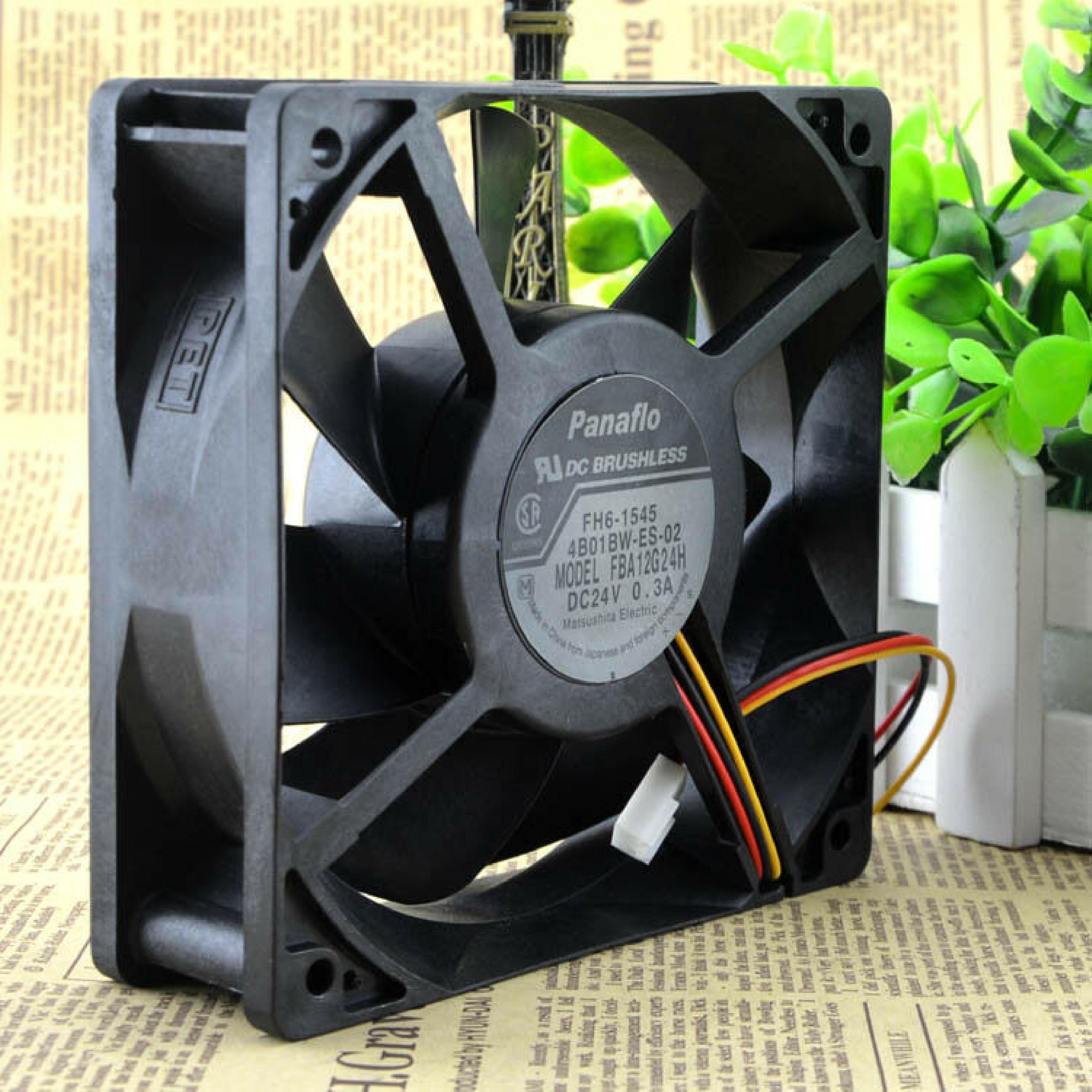 NMB-MAT / PANAFLO / NMB-MAT MINEBEA FBA12G24H FAN DC 24V .3A 119MM BY 38MM 2WIRE 6INCH CABLE WITH 2PIN IDC CONNECTOR 24VDC 120MM 3PIN CON