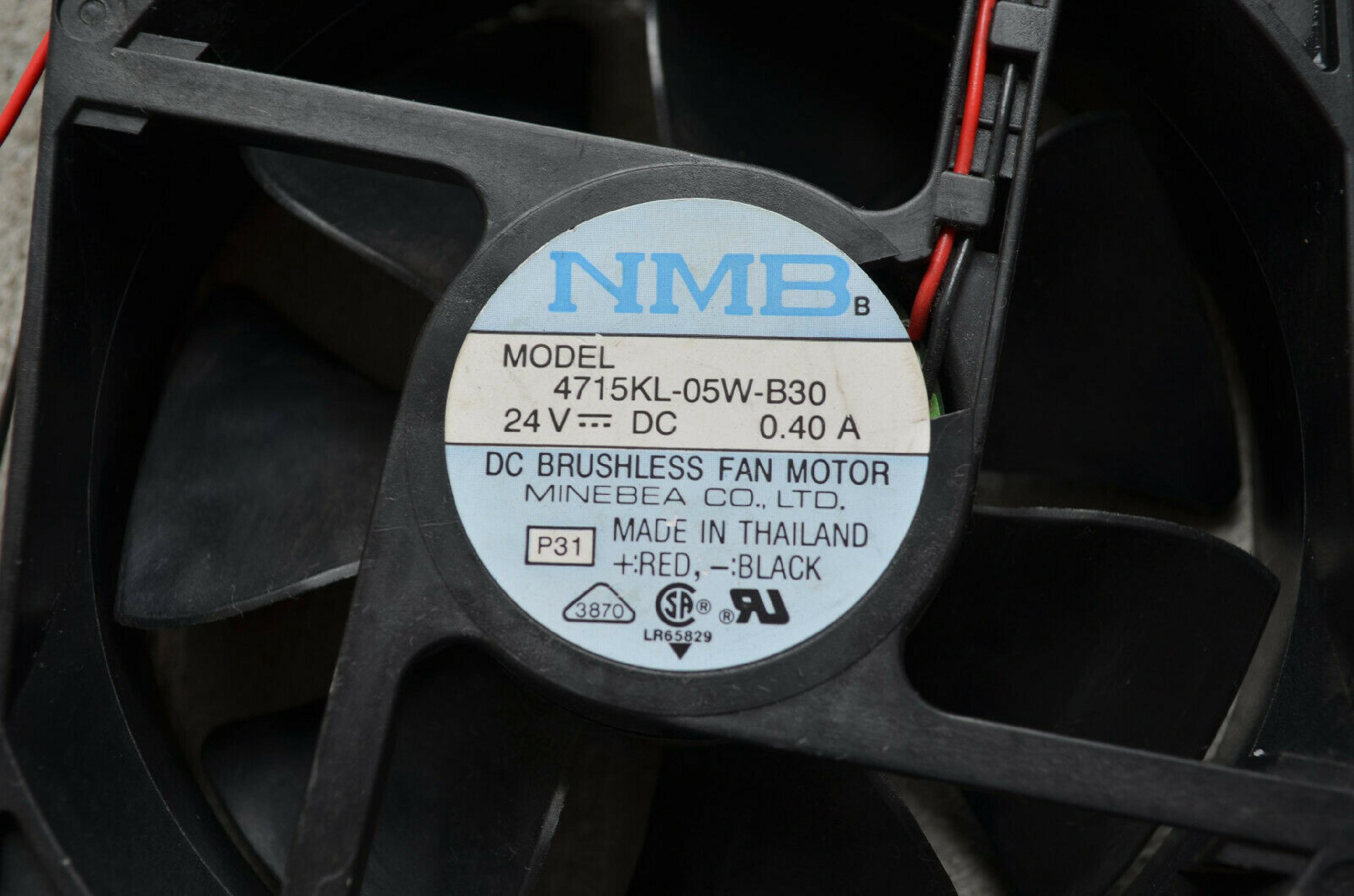 NMB 4715KL-05W-B30 FAN DC 24V .18A 119MM BY 38MM 2WIRE 6INCH CABLE WITH 2PIN IDC CONNECTOR