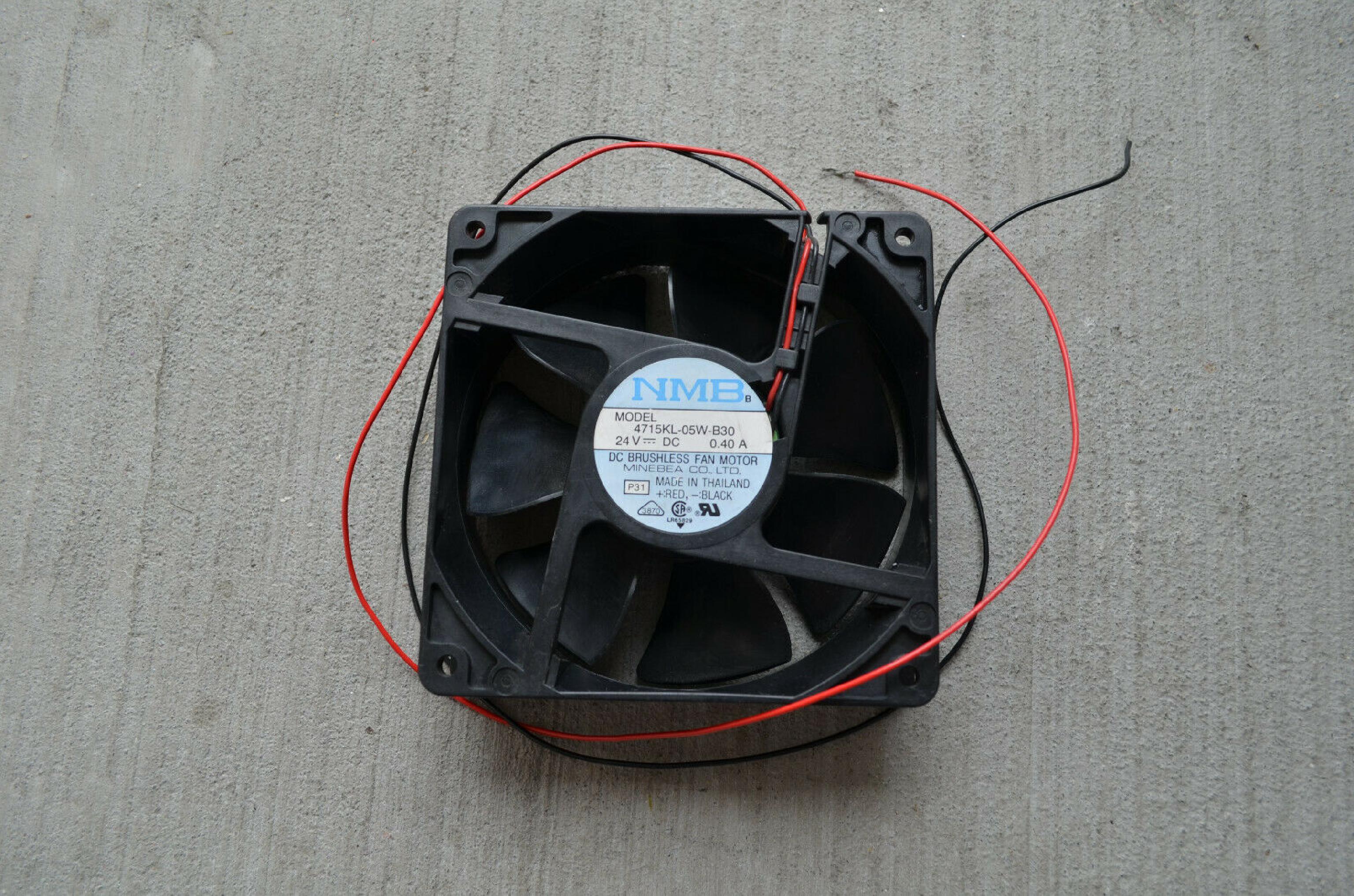 NMB 4715KL-05W-B30 FAN DC 24V .18A 119MM BY 38MM 2WIRE 6INCH CABLE WITH 2PIN IDC CONNECTOR
