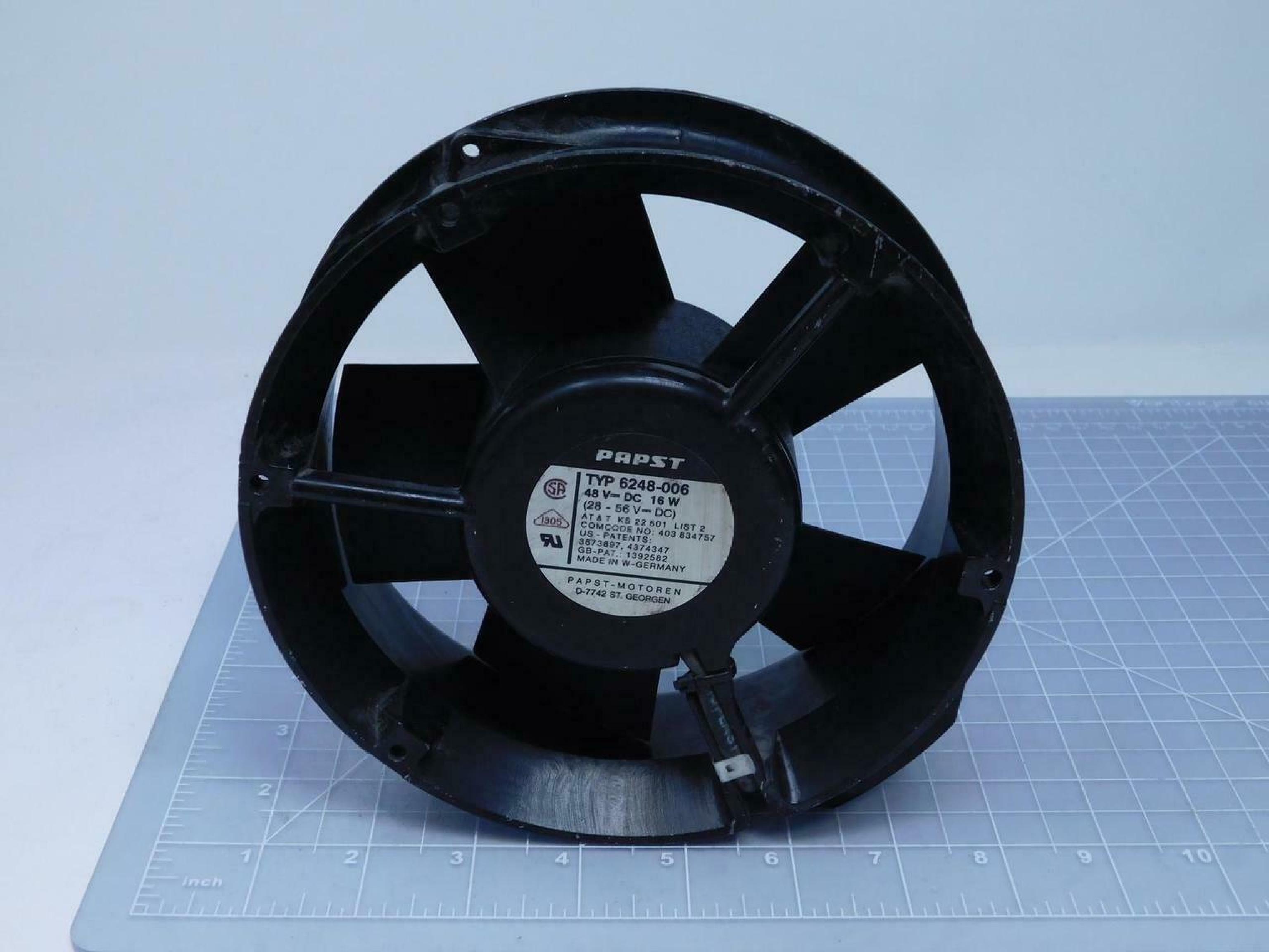 PAPST 6248-006 FAN 48VDC 16W 171MM BY 51MM WITH 2PIN CONNECTOR