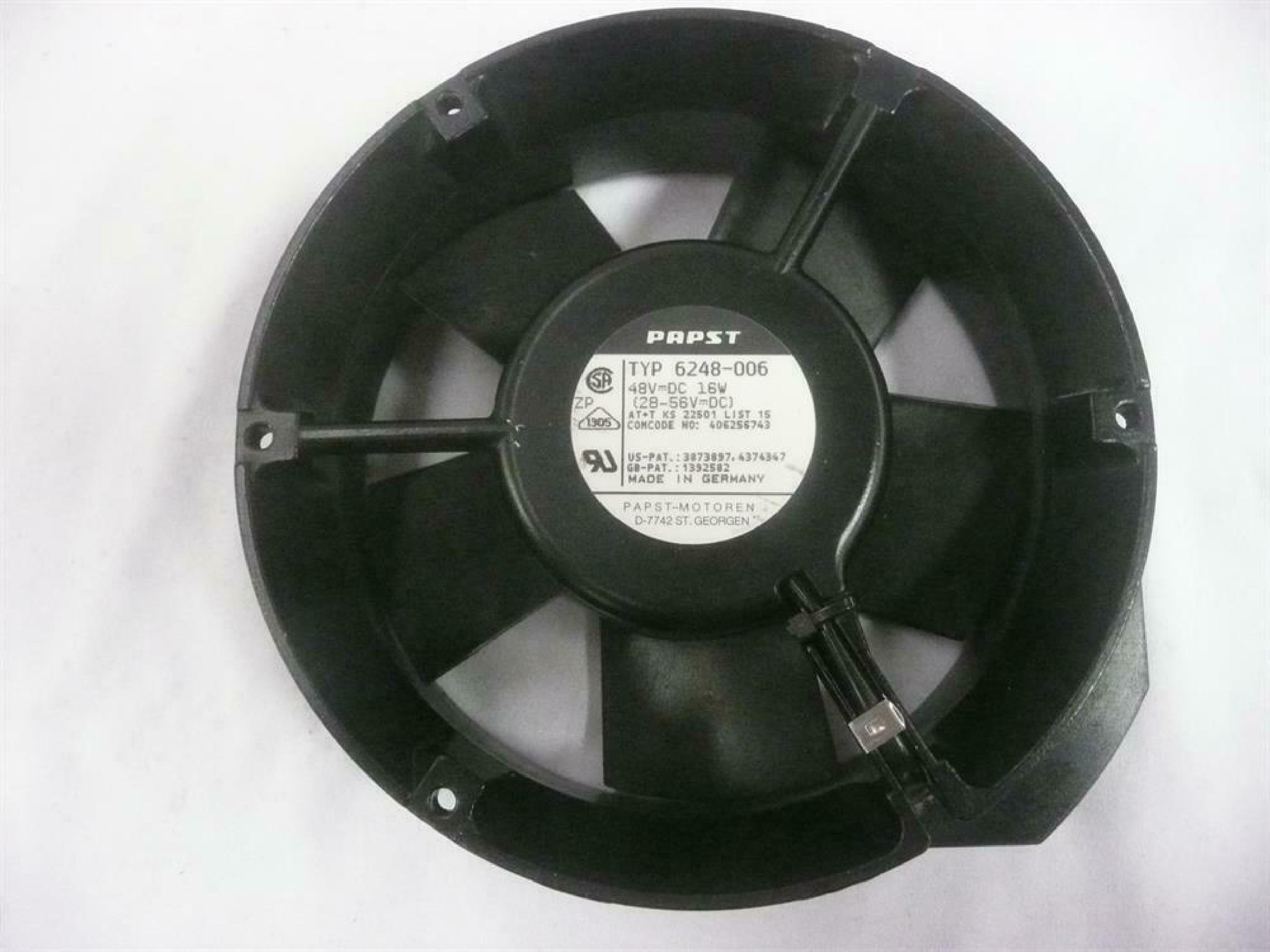 PAPST 6248-006 FAN 48VDC 16W 171MM BY 51MM WITH 2PIN CONNECTOR