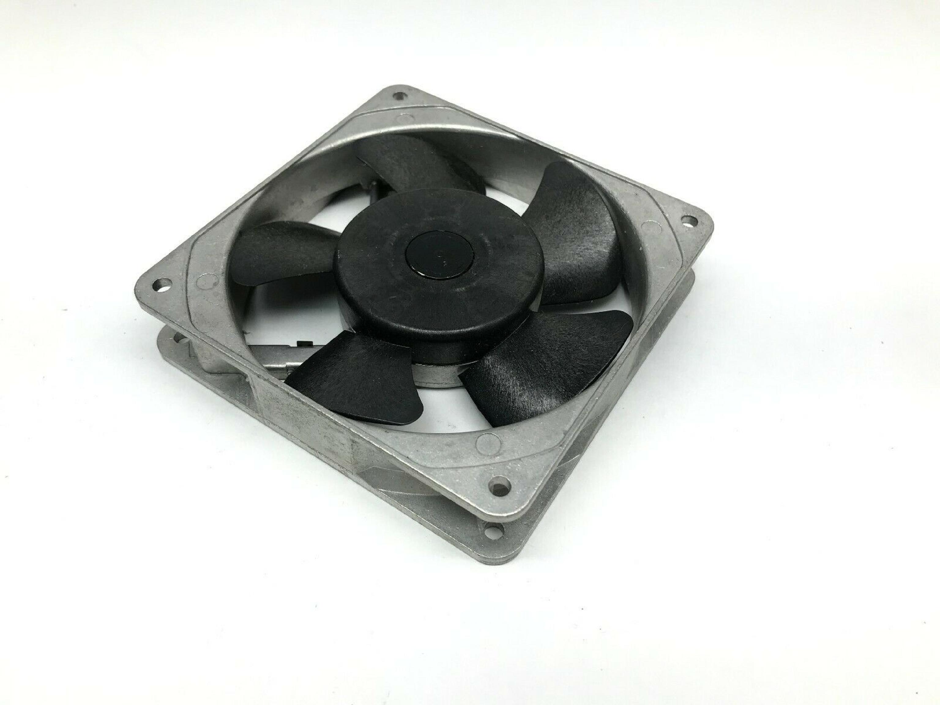 CENTAUR CU55B3 FAN 100VAC .19A 119MM BY 25MM 2WIRE CUT CABLES ALUMINUM & BRACKET