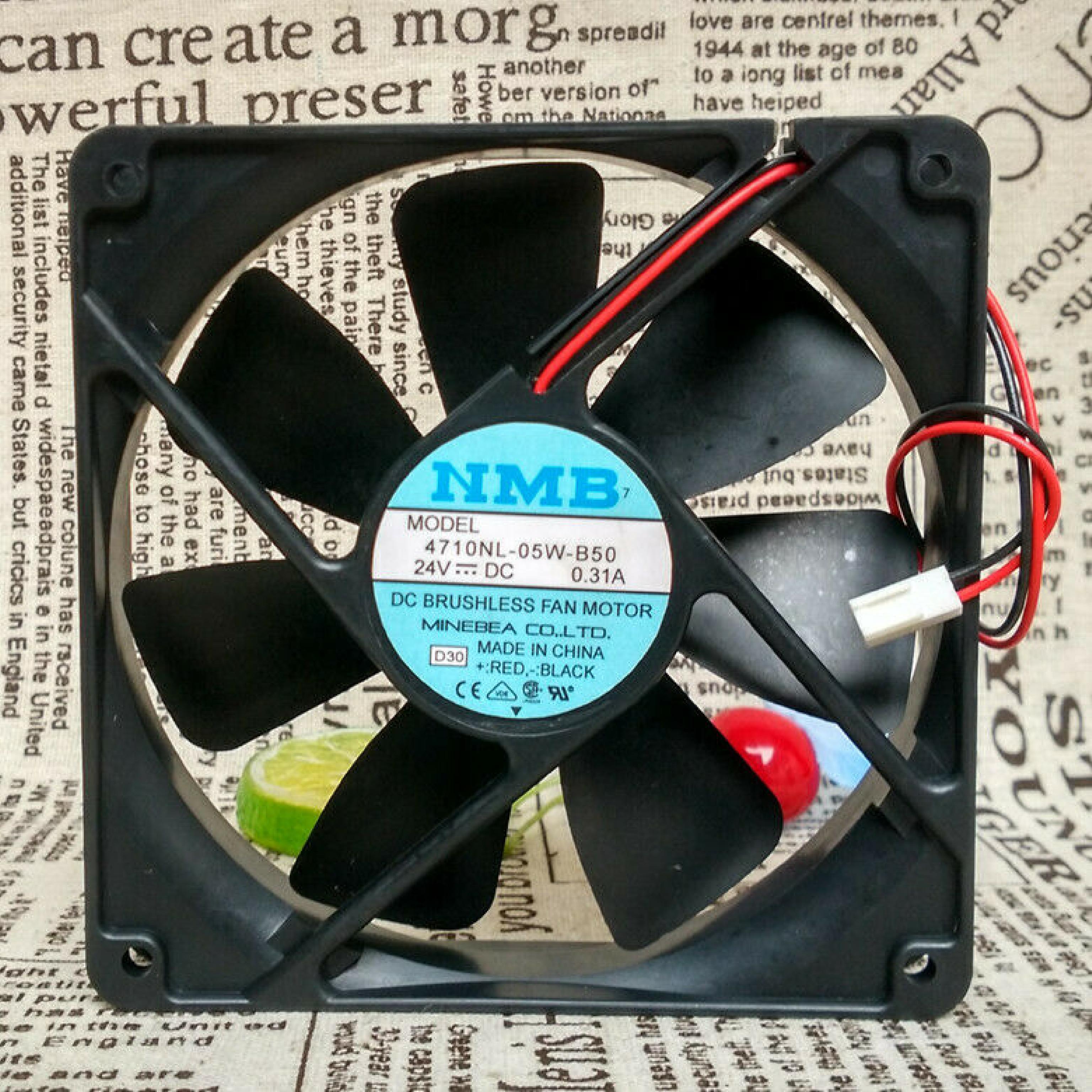 NMB 4710NL-05W-B50 FAN 24VDC .31A 119MM BY 25MM 2WIRE CUT CABLE