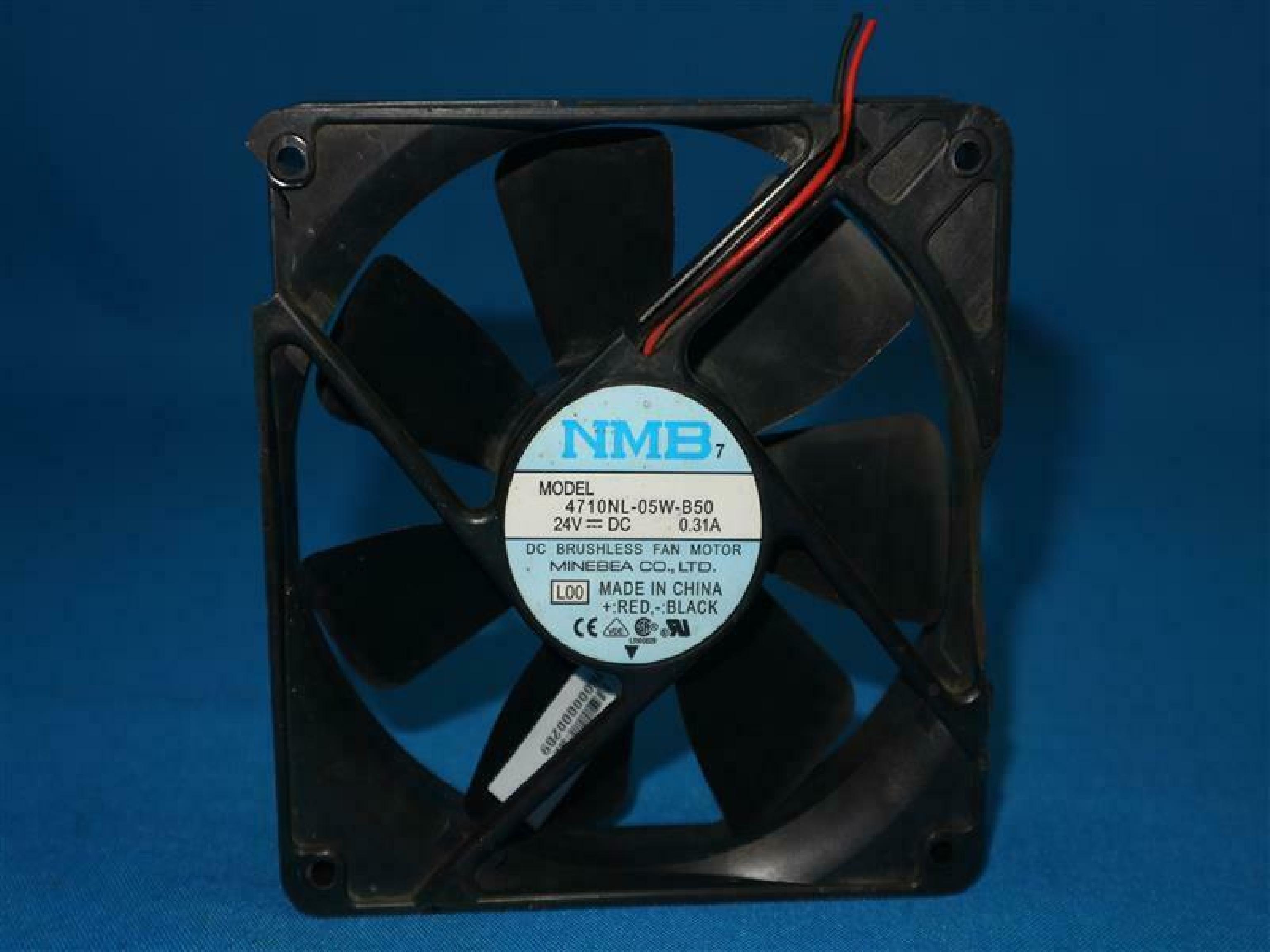 NMB 4710NL-05W-B50 FAN 24VDC .31A 119MM BY 25MM 2WIRE CUT CABLE