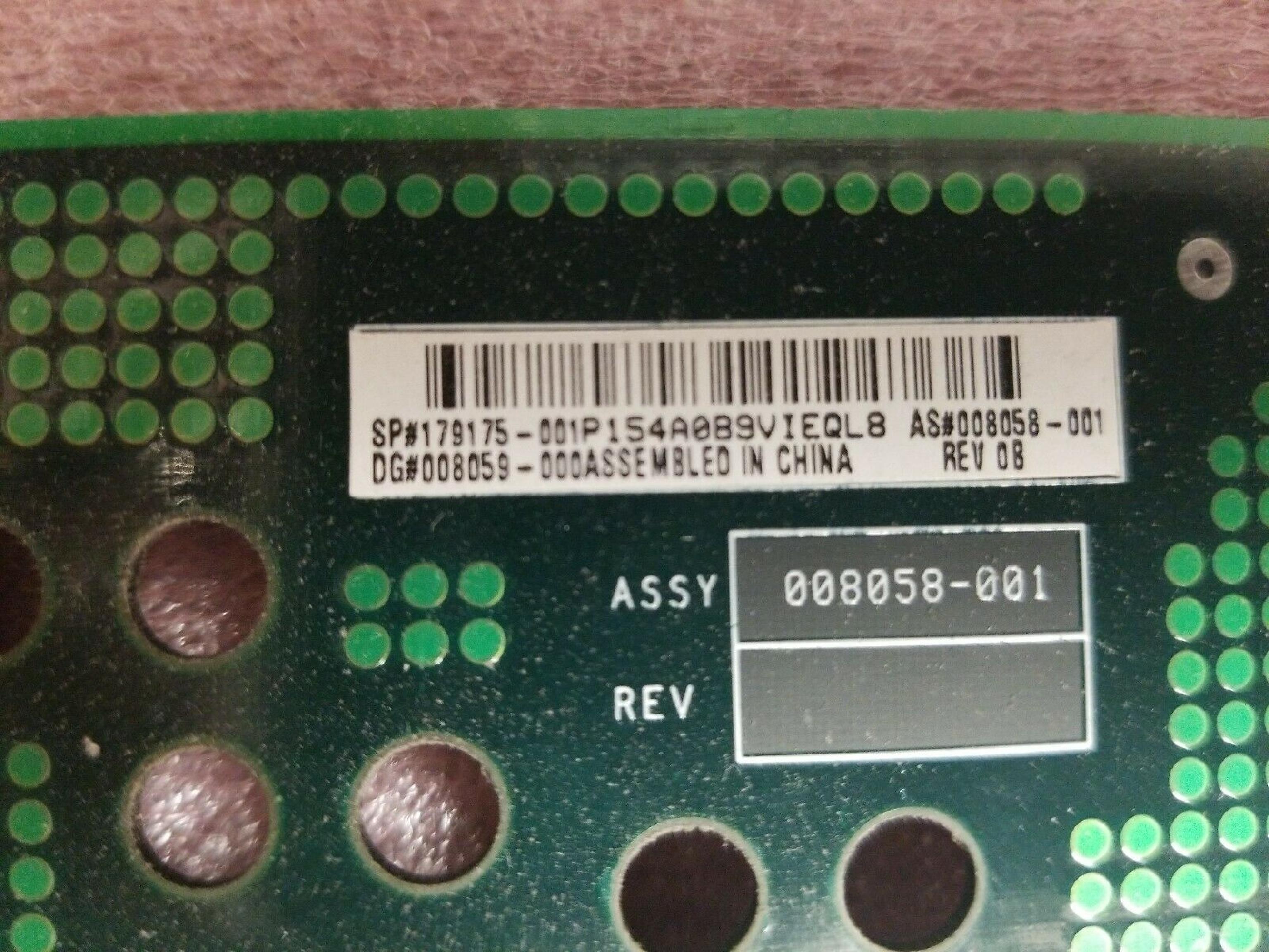 COMPAQ / HEWLETT PACKARD / HP 179175-001 RISERBOARD FROM DPENM P500