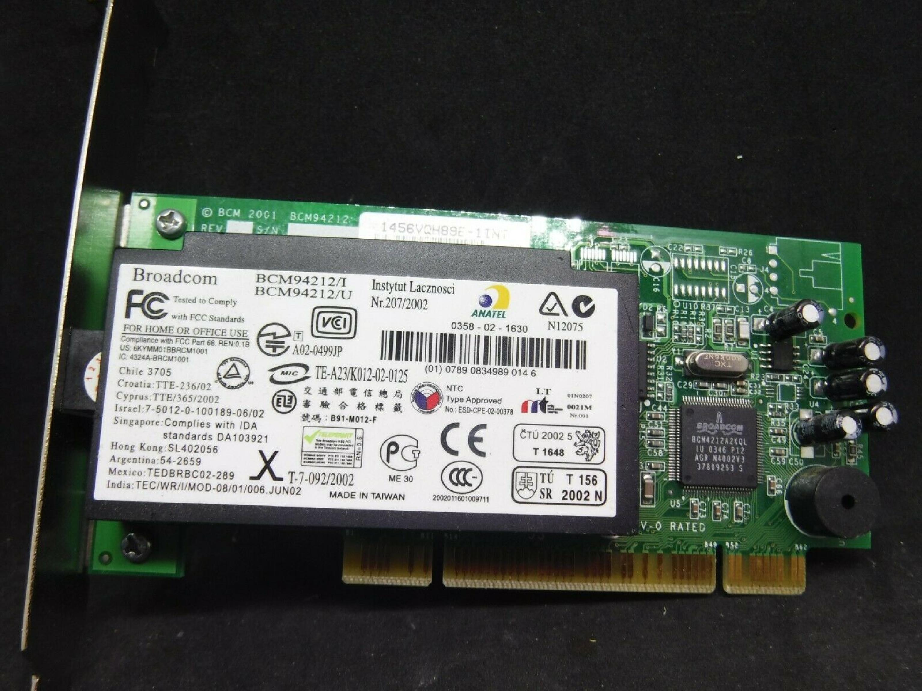 BROADCOM BCM94212/I PCI MODEM