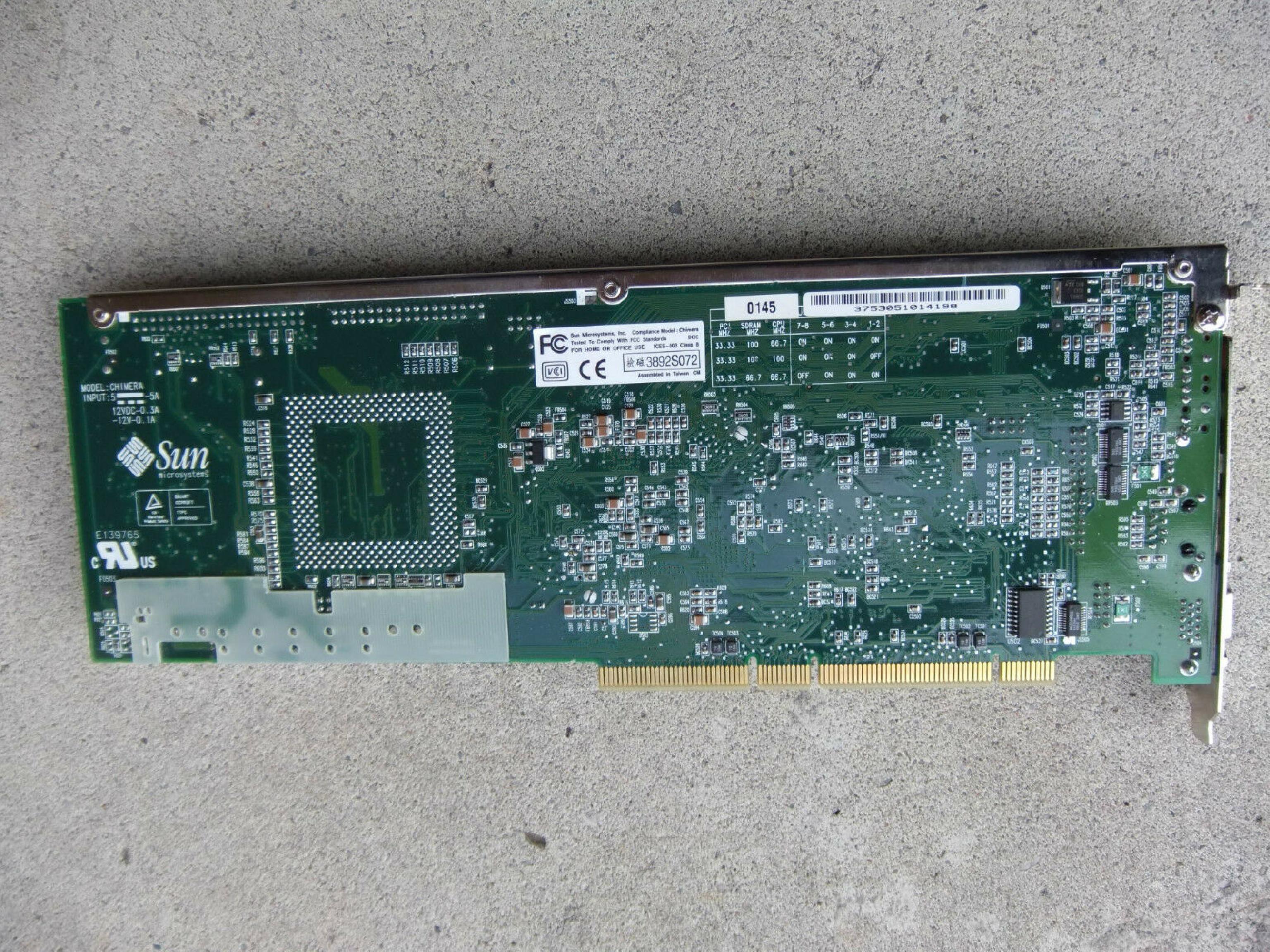 SUN MICROSYSTEMS 411703400011-R SUN PC+M BOARD