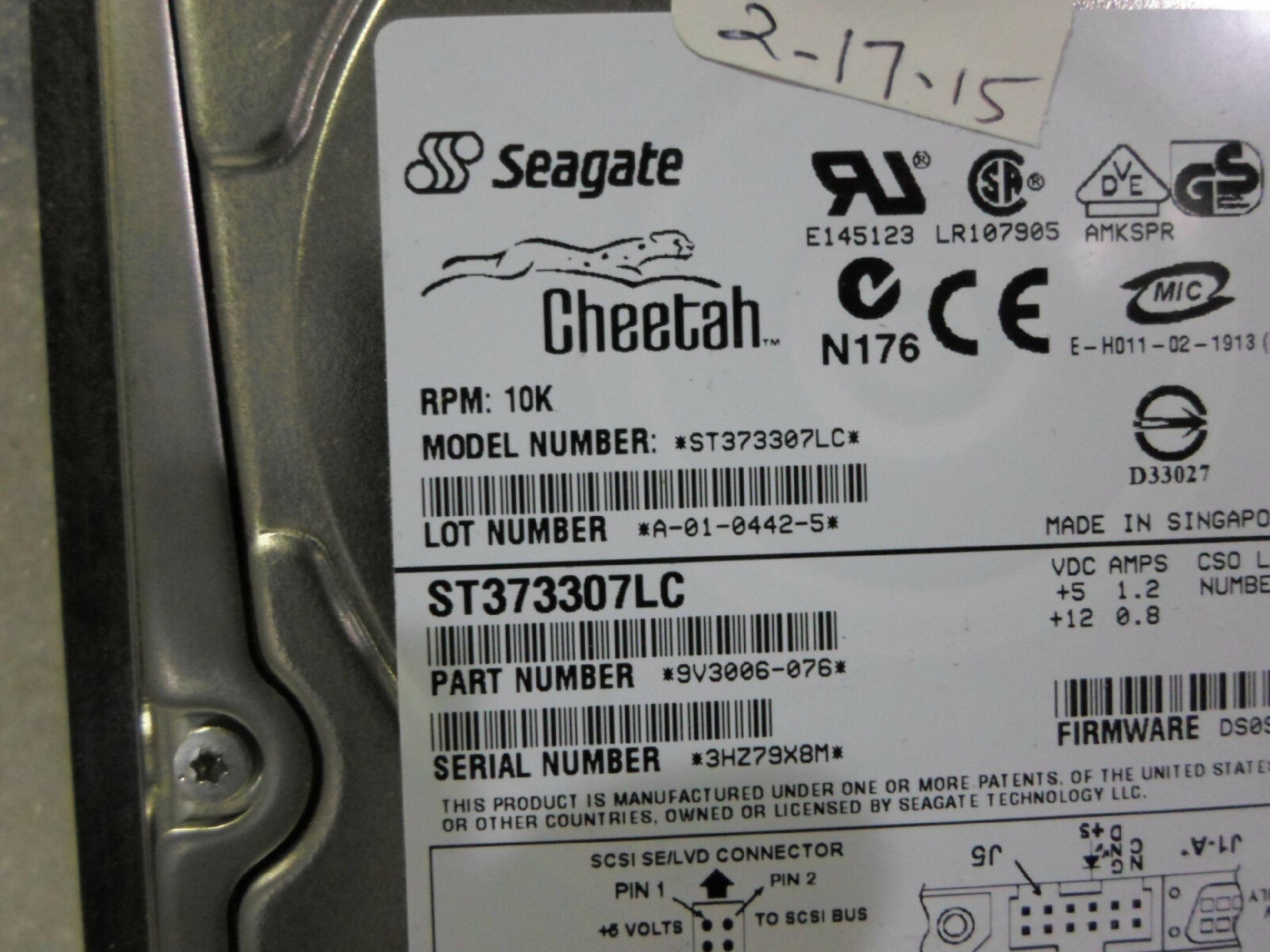 DELL 0K3401 73GB U320 SCSI HOTPLUG 10K RPM FIRMWARE DS09