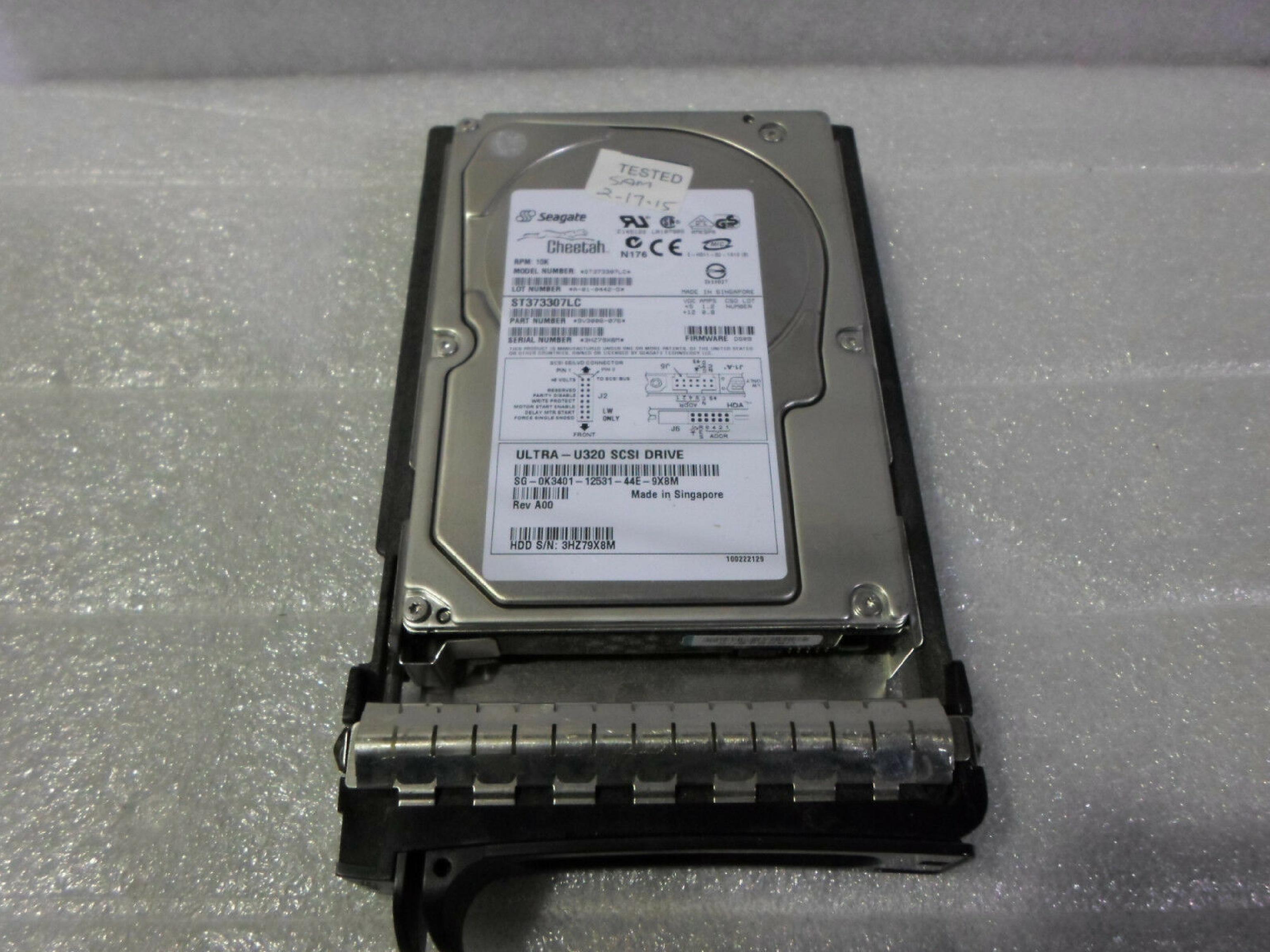DELL 0K3401 73GB U320 SCSI HOTPLUG 10K RPM FIRMWARE DS09