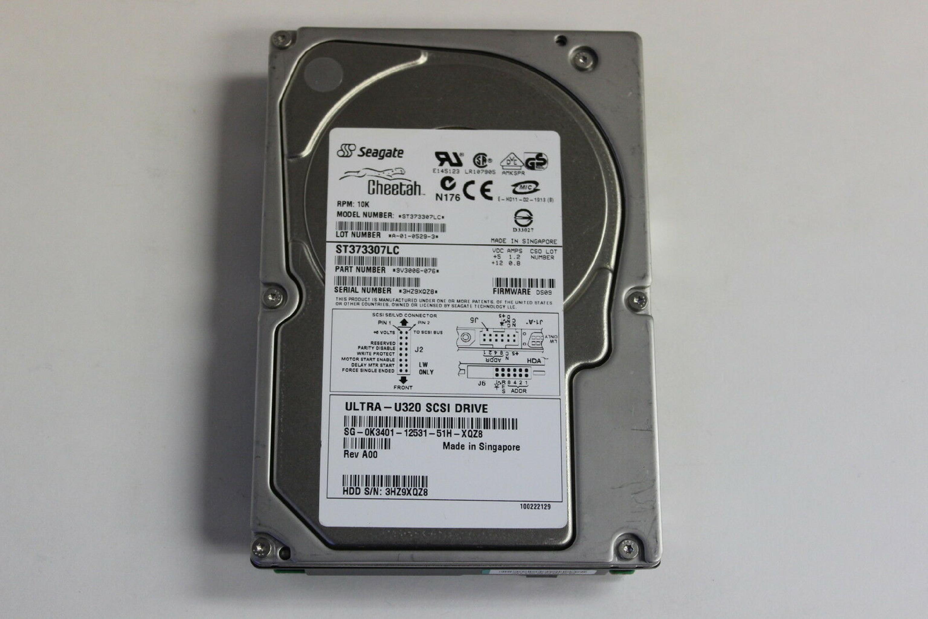 DELL K3401 73GB U320 SCSI HOTPLUG 10K RPM FIRMWARE DS09