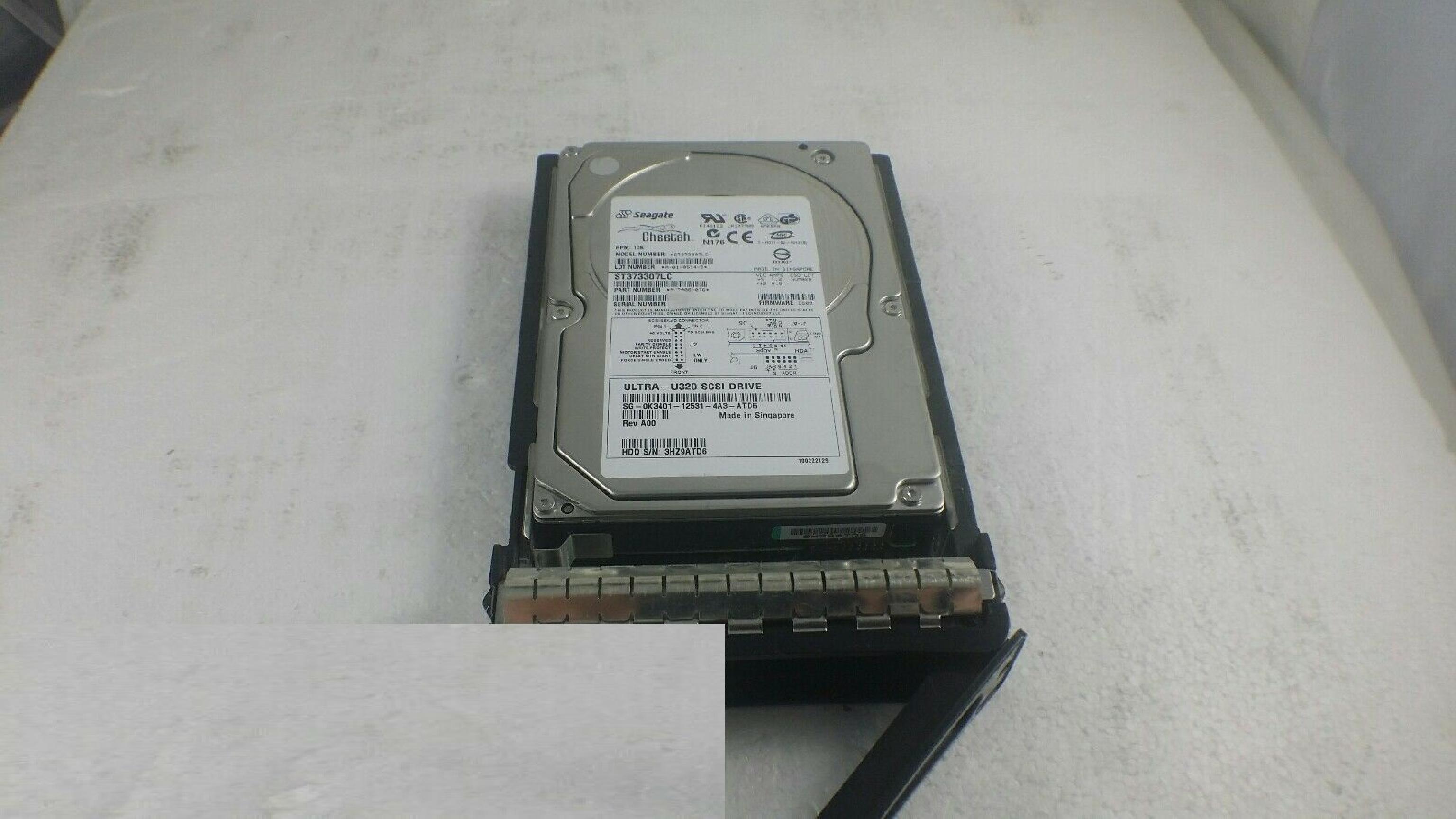 DELL K3401 73GB U320 SCSI HOTPLUG 10K RPM FIRMWARE DS09