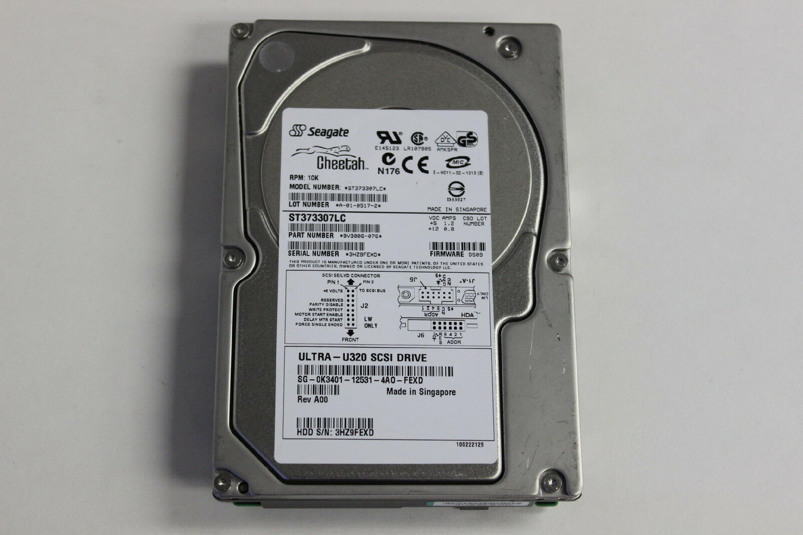 DELL K3401 73GB U320 SCSI HOTPLUG 10K RPM FIRMWARE DS09