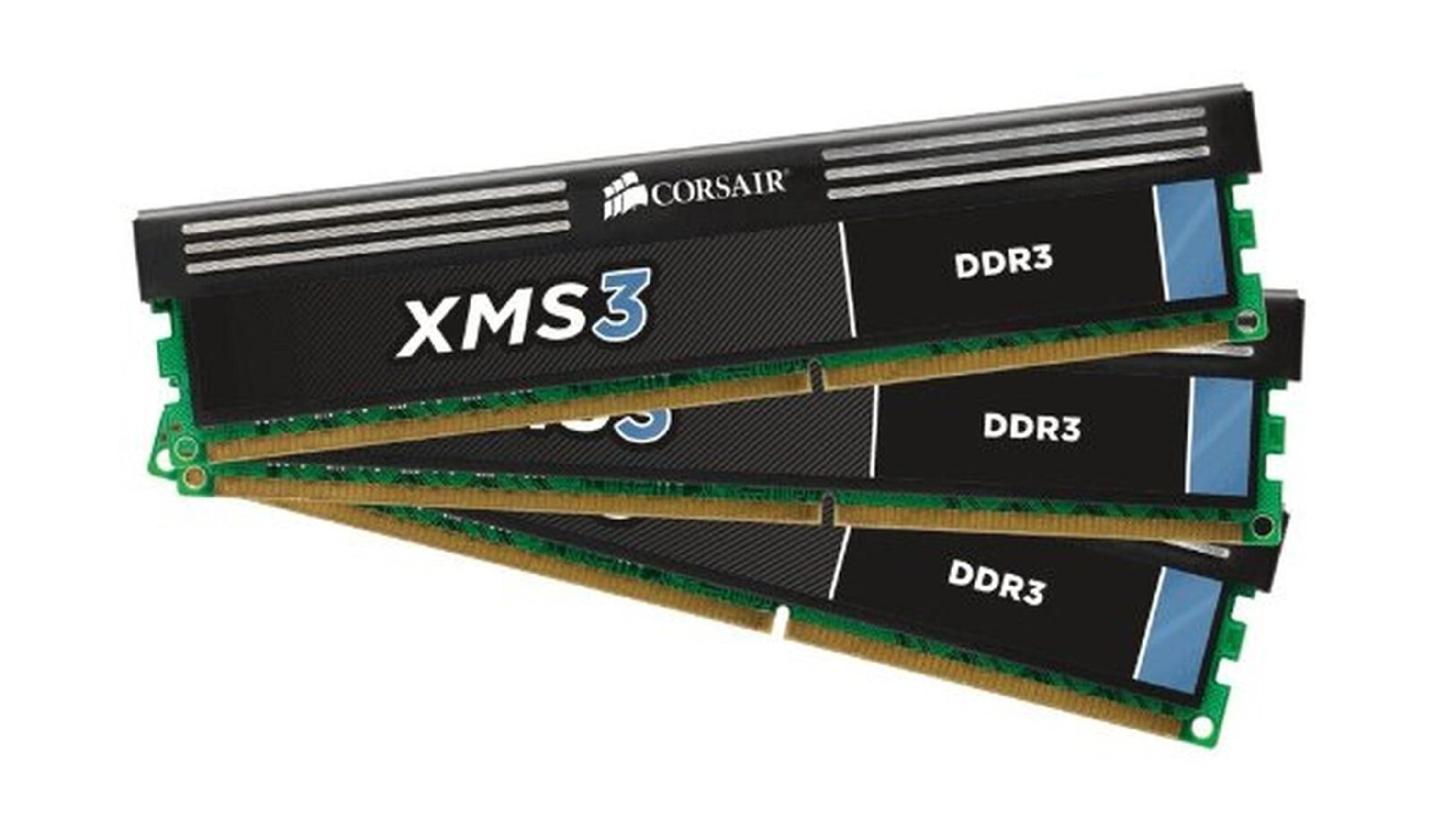 CORSAIR / MICRON CMX12GX3M3A1333C9 KIT OF THREE 4GB DDR3 1333MHZ RAM MODULES 1 MODULE