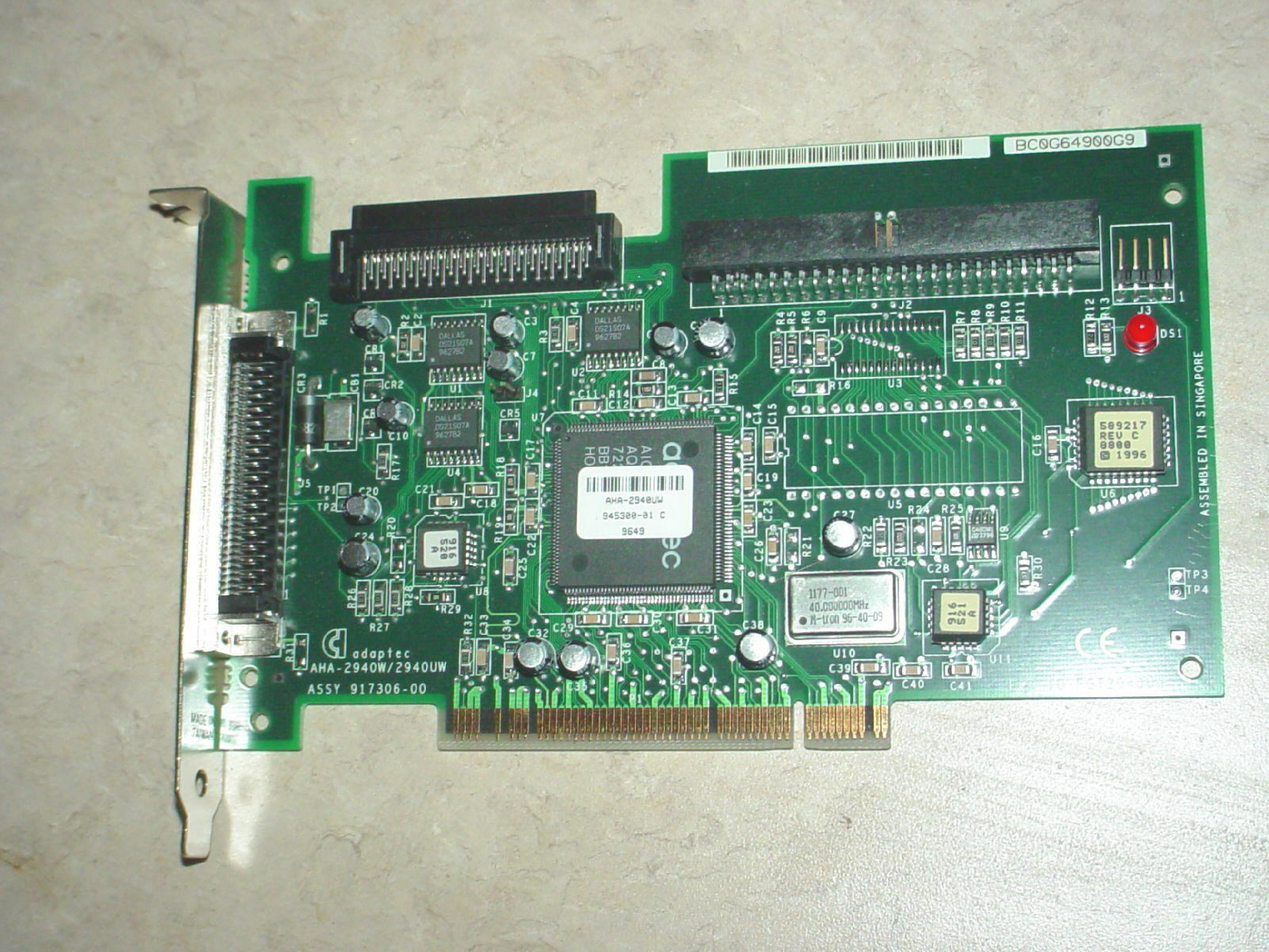 ADAPTEC / GATEWAY 2000 AHA-2940W PCI SCSI CONTROLLER ULTRA WIDE