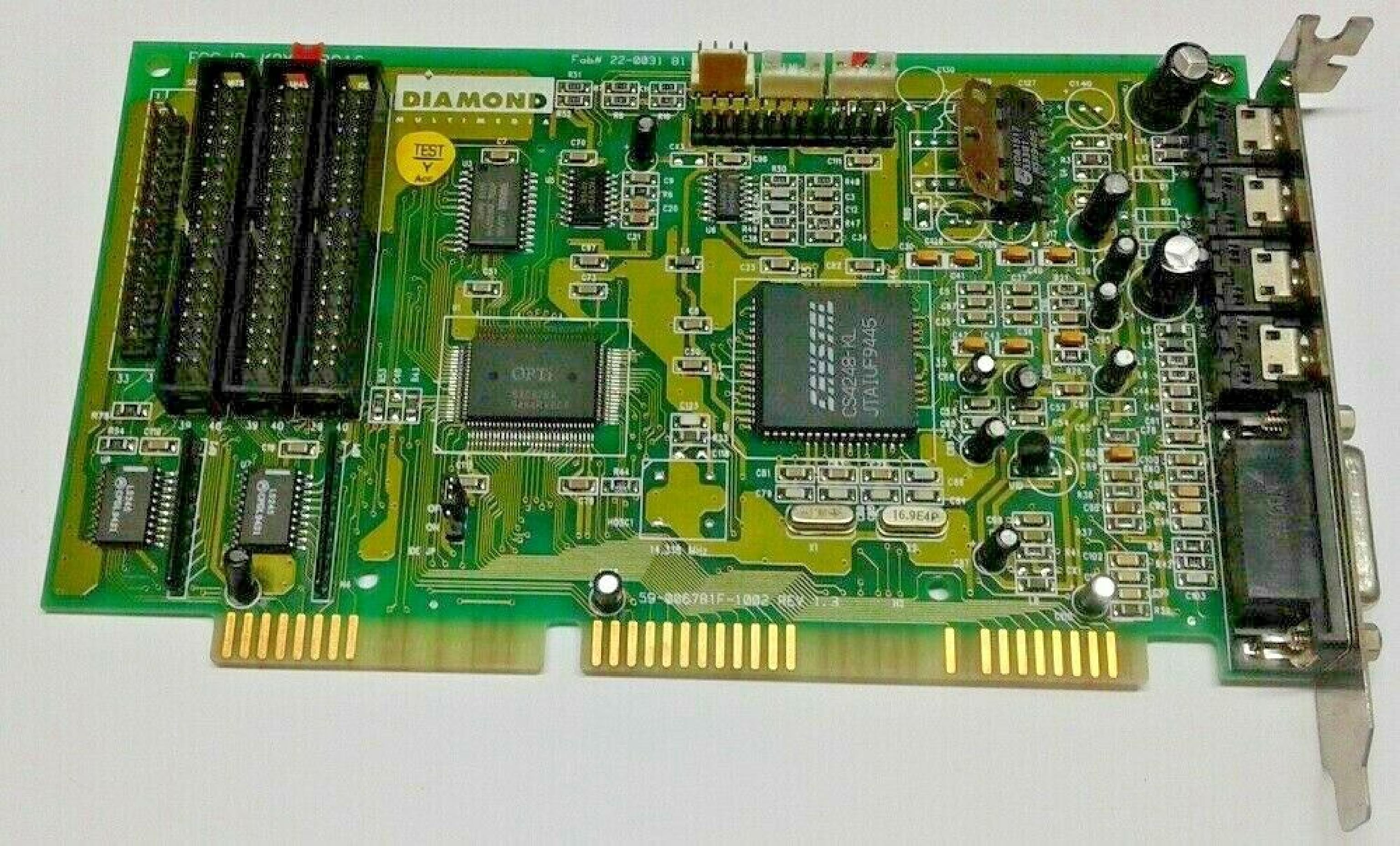 REVEAL / DIAMOND MULTIMEDIA SYSTEMS / OPTI K2Y-PRO16 16BIT ISA SOUND CARD Sound Card w/CD Controllers