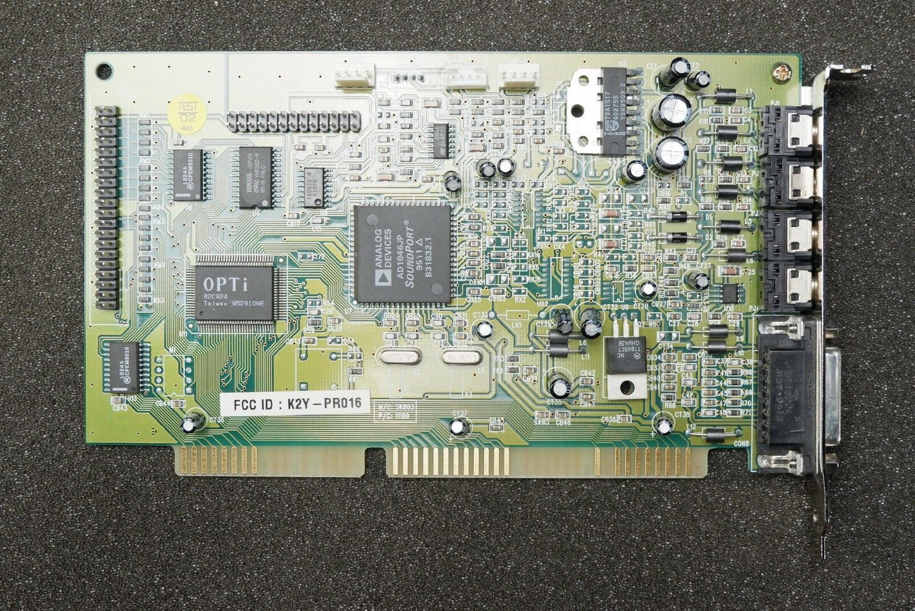 REVEAL / DIAMOND MULTIMEDIA SYSTEMS / OPTI K2Y-PRO16 16BIT ISA SOUND CARD Sound Card w/CD Controllers