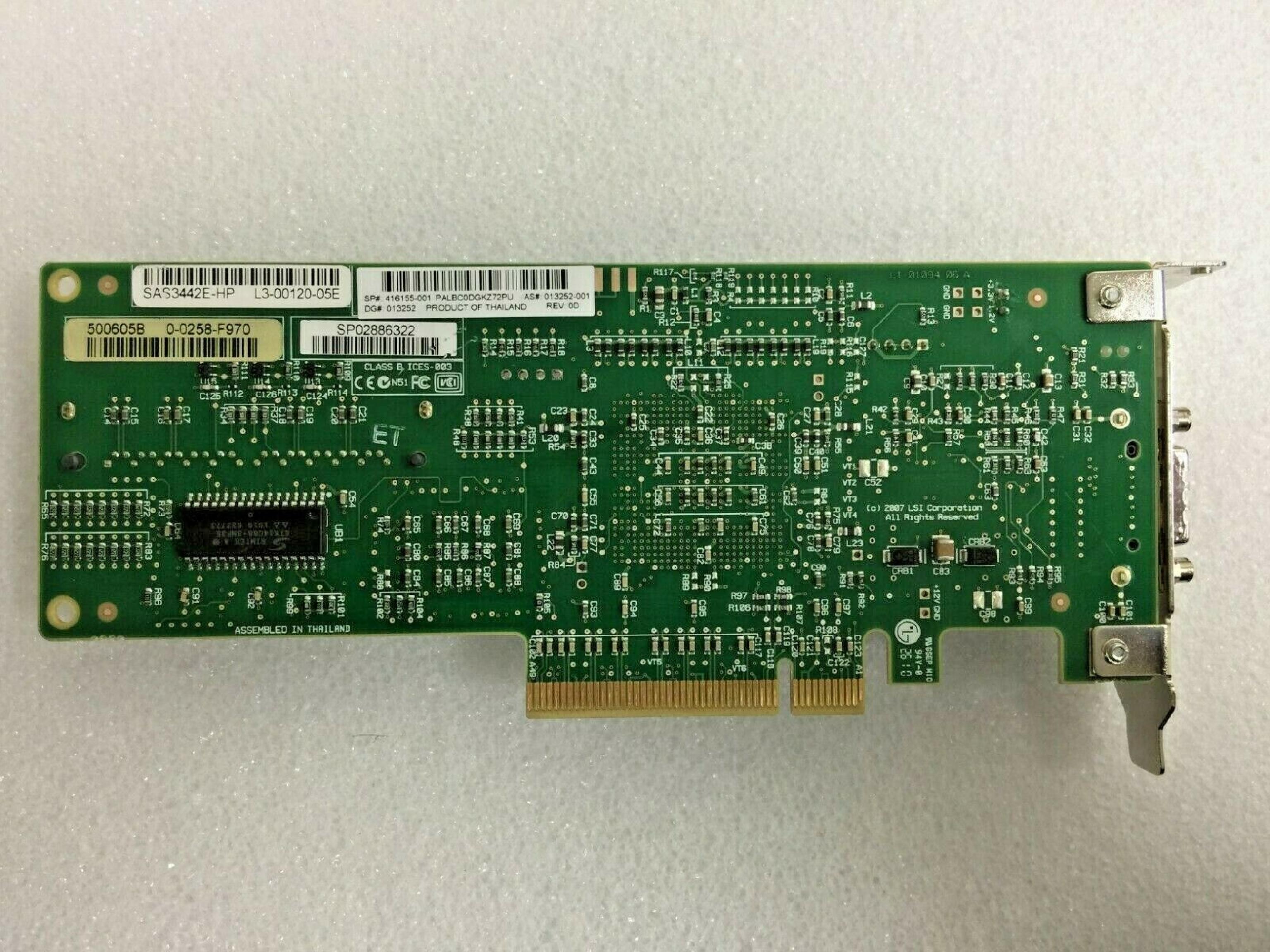 COMPAQ / HEWLETT PACKARD / HP 416155-001 PCI EXPRESS SAS RAID CONTROLLER SERIAL ATTACHED SCSI