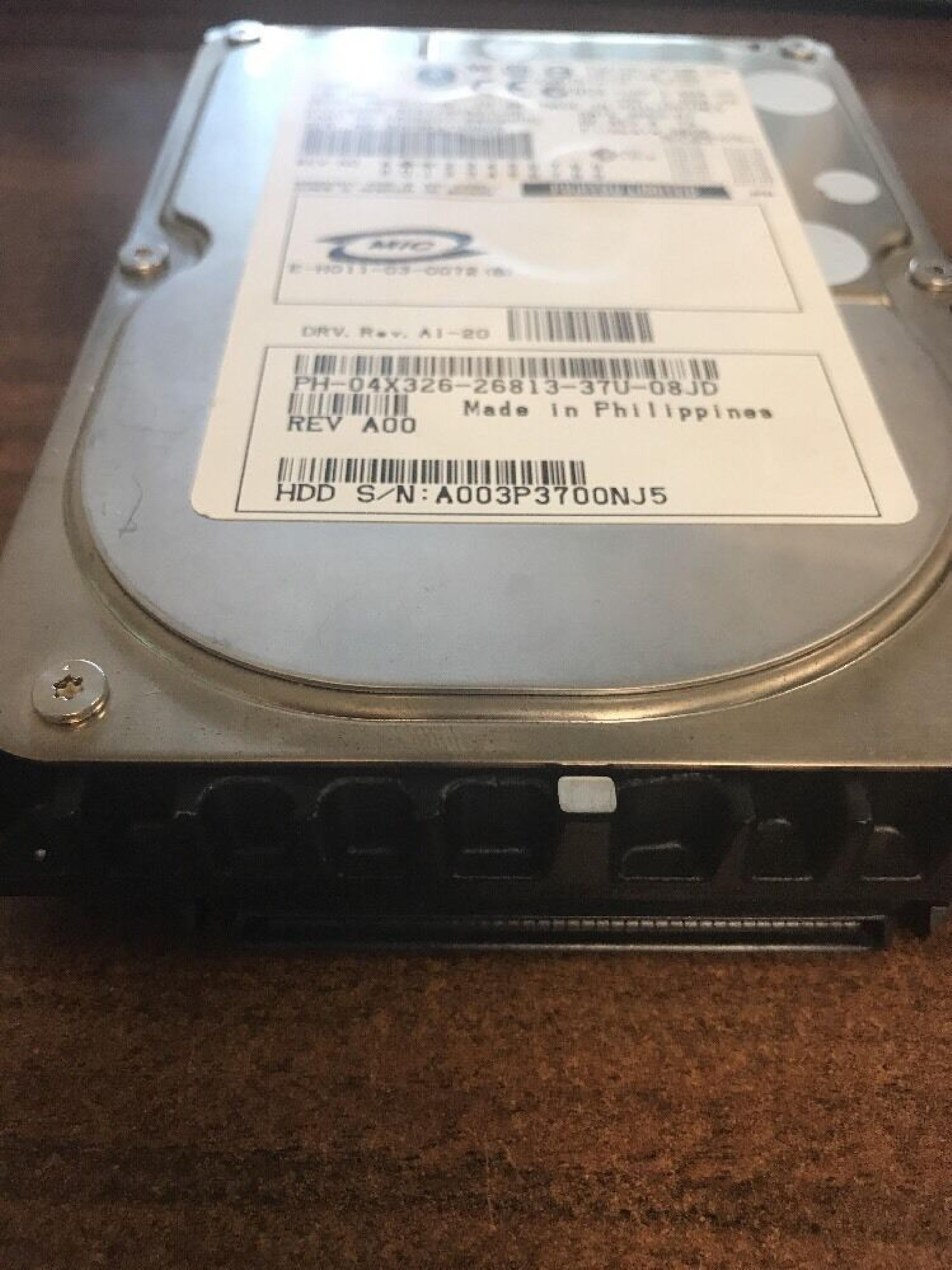 FUJITSU / HEWLETT PACKARD / HP MAS3735NC 73GB 15K RPM U320 SCSI SCA2/LVD/SE 2004-07 2003-03 72.8GB 3.5IN WIDE ULTRA320 FIRMWARE: HPB4 ID: JW DATE: 2004-10 REV. A LVD/SE HPB3 2004-01 DE REV 2003-11 2004-06 2003-10 2004-11 2003-12 DE. FIRMWARE:HPB3 FS DE.REV.