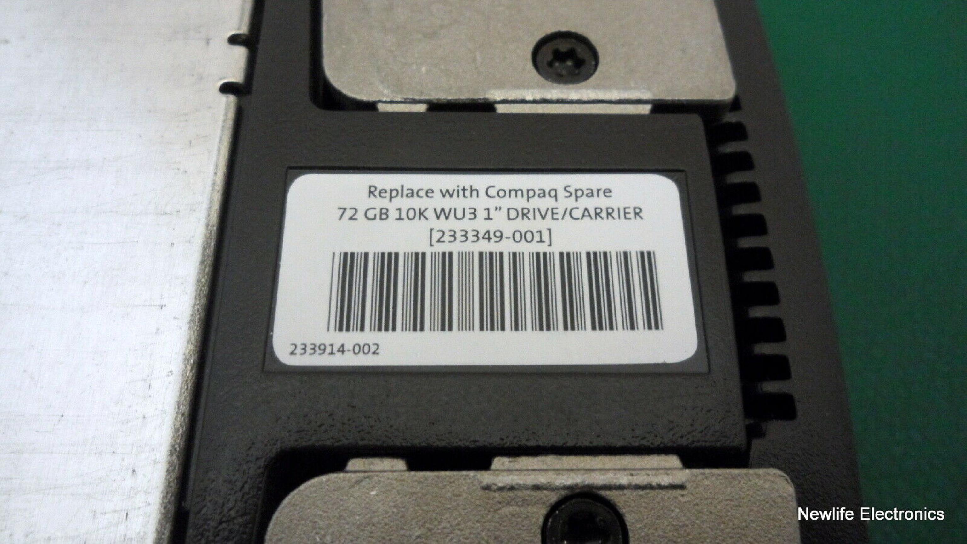 COMPAQ / HEWLETT PACKARD / HP 232431-003 72.8GB 3.5IN 10K RPM WIDE ULTRA 3 SCSI LVD/SE FIRMWARE: B20B N143