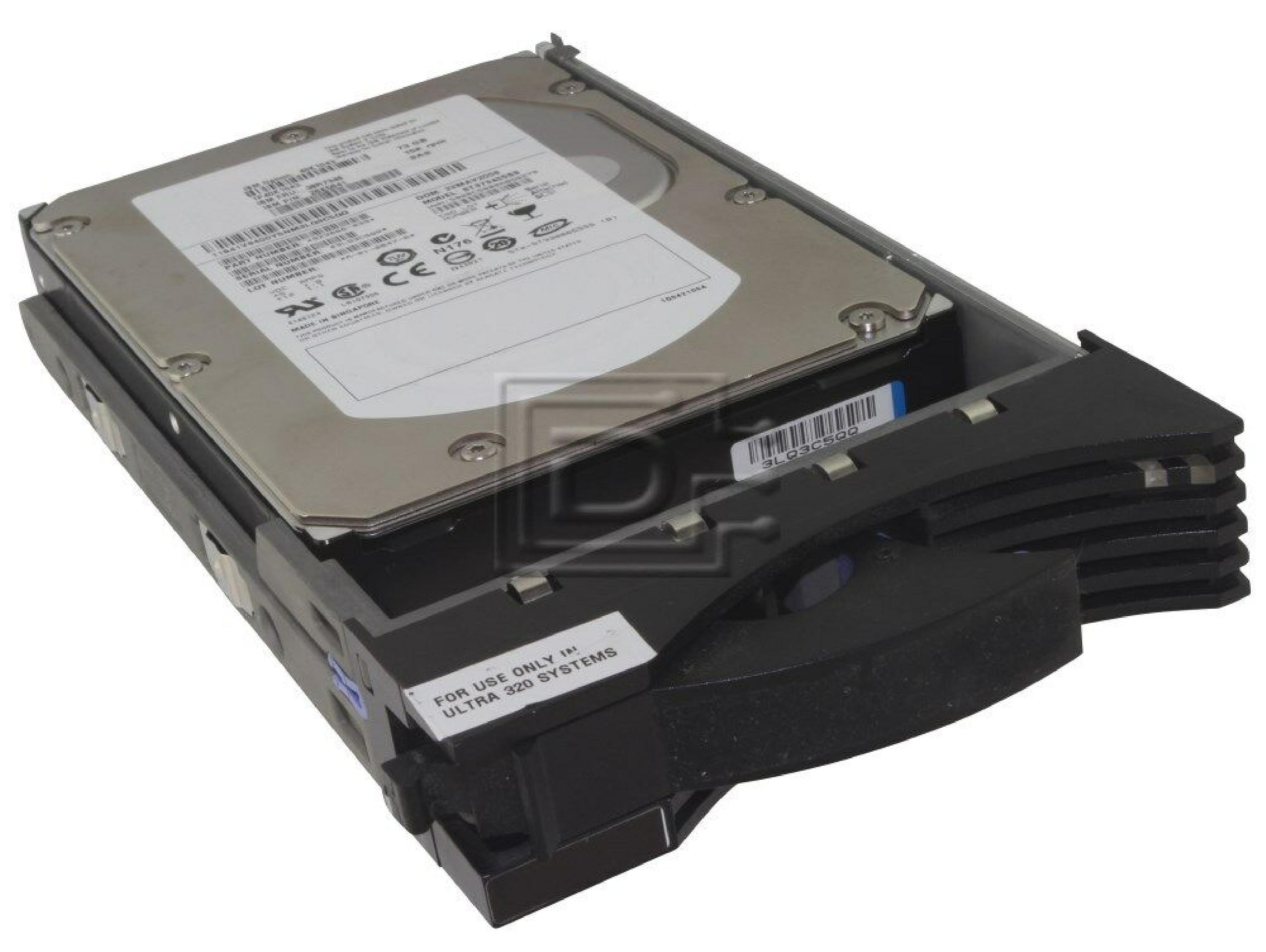 IBM 40K1023 73.4GB 3.5IN 10K RPM ESERVER XSERIES U320 SCSI DOM: 28OCT2006 ID:JW