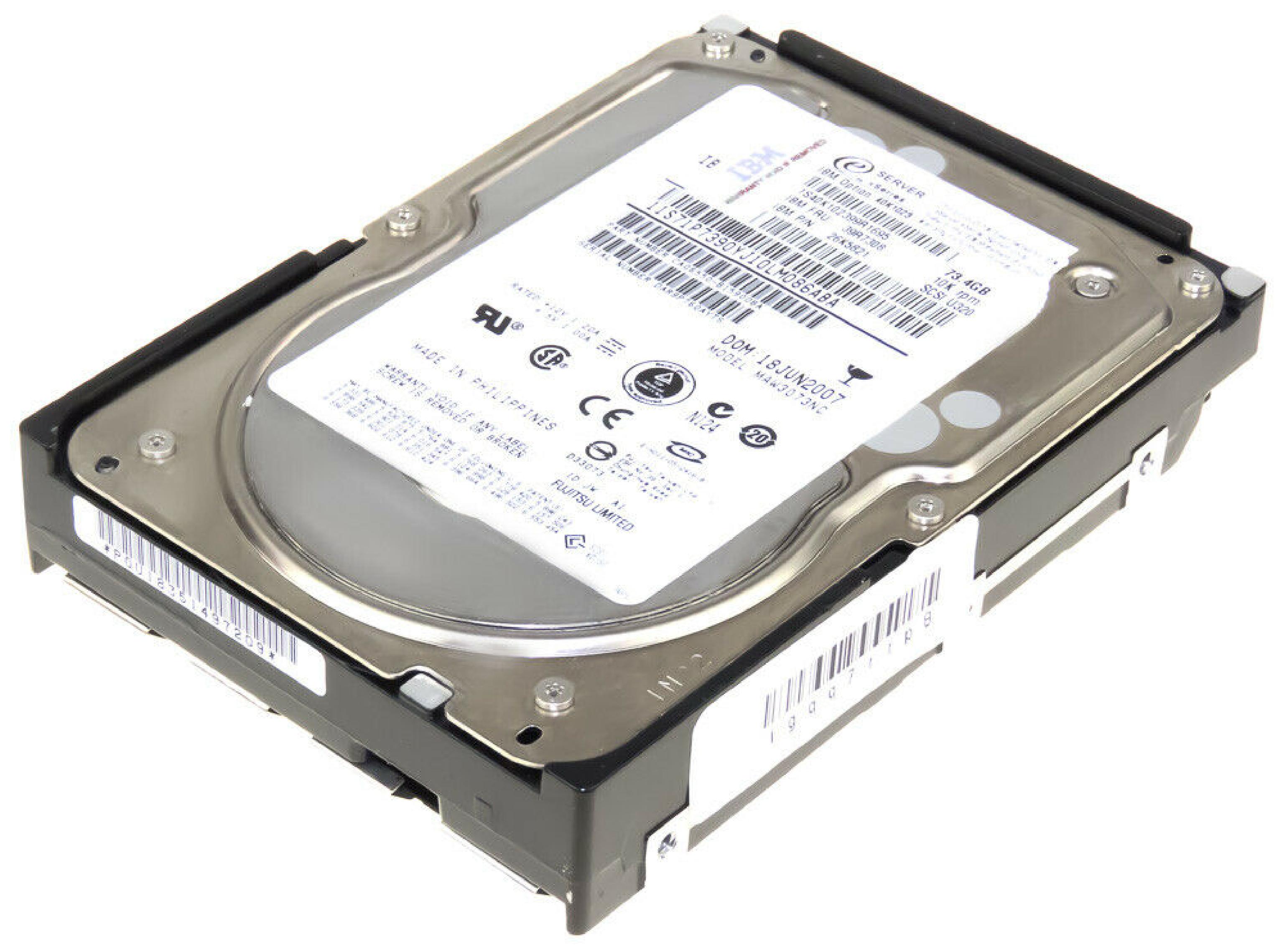 IBM 39R7308 73.4GB 3.5IN 10K RPM ESERVER XSERIES U320 SCSI DOM: 28OCT2006 ID:JW