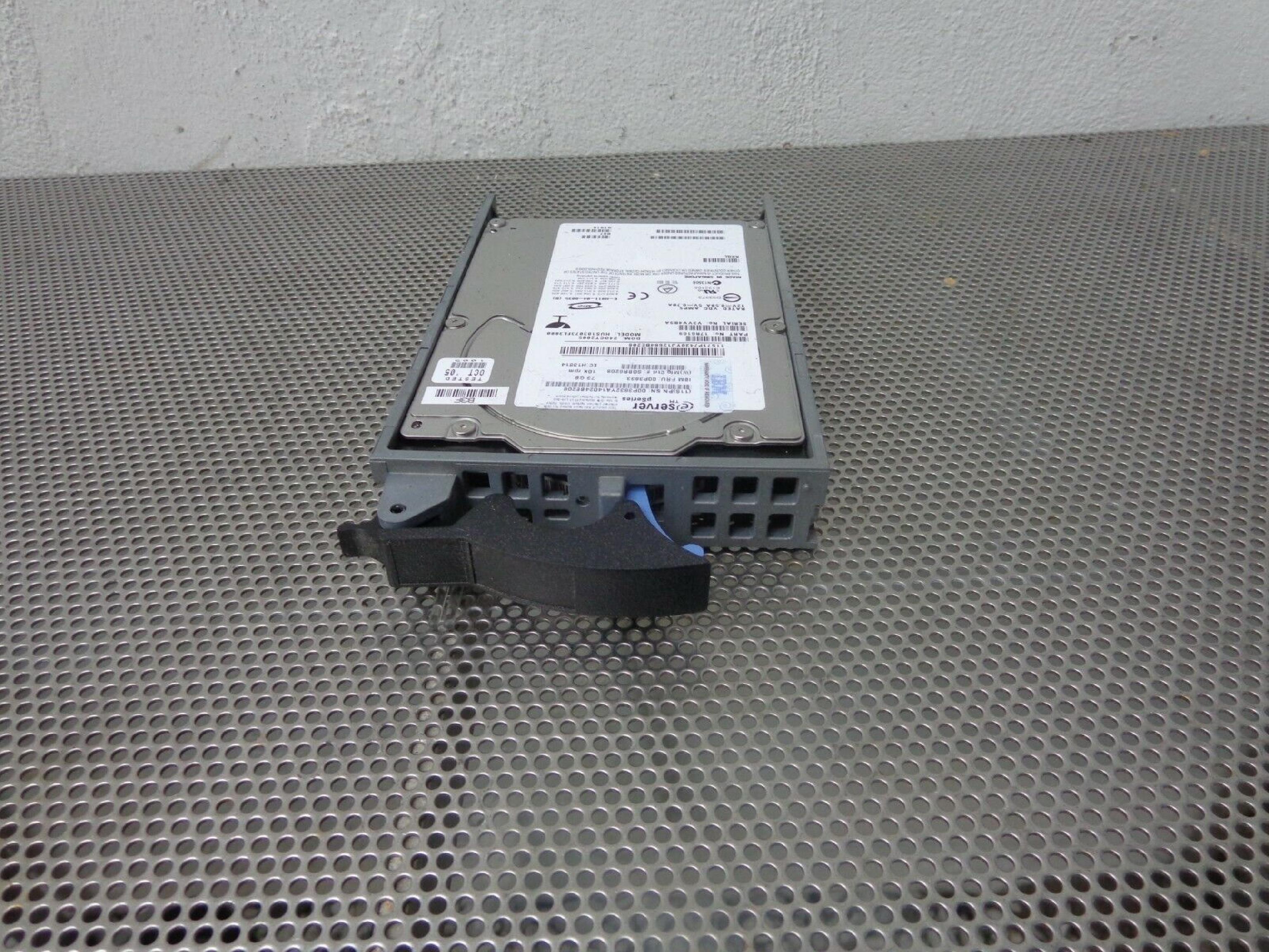 IBM 00P3832 73GB 3.5IN 10K RPM ESERVER PSERIES EC: H13060 DOM: 30JUL2005 RXQK B07 11B10