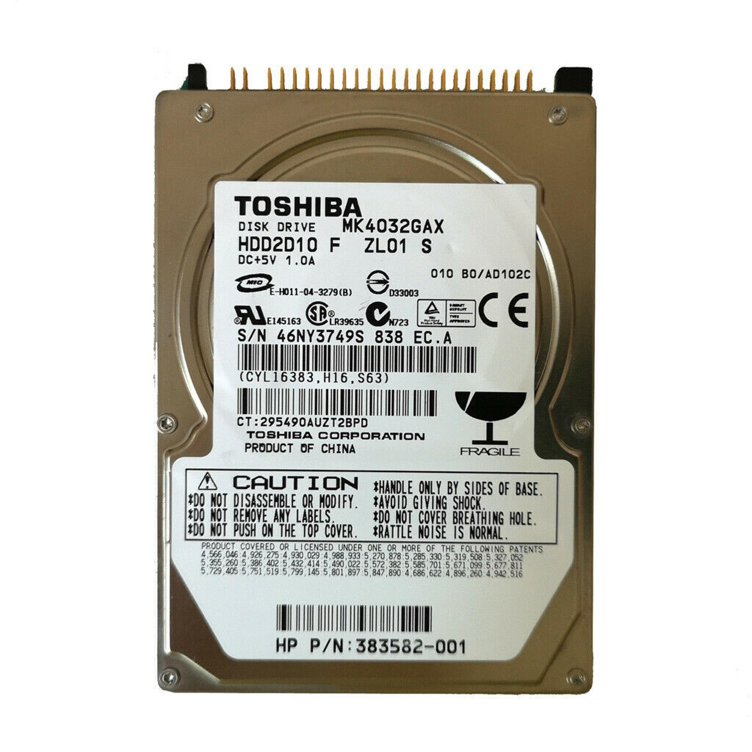 TOSHIBA MK4032GAX 20.00GB 2.5IN 5400 RPM ATA/IDE ZR01 HDD