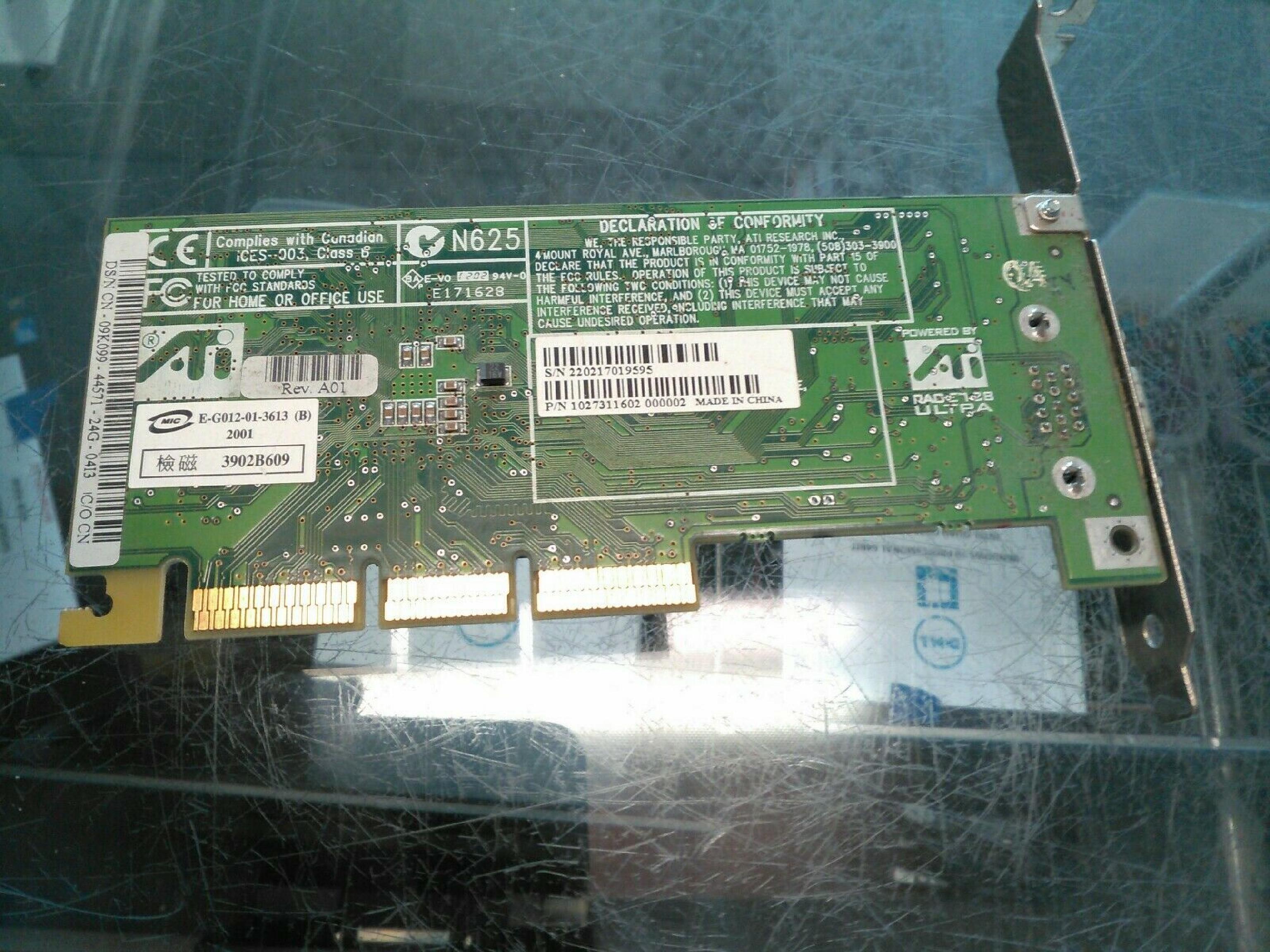 ATI E-G012-01-3613 RAGE 128 ULTRA 16MB AGP VIDEO CARD N625 5065