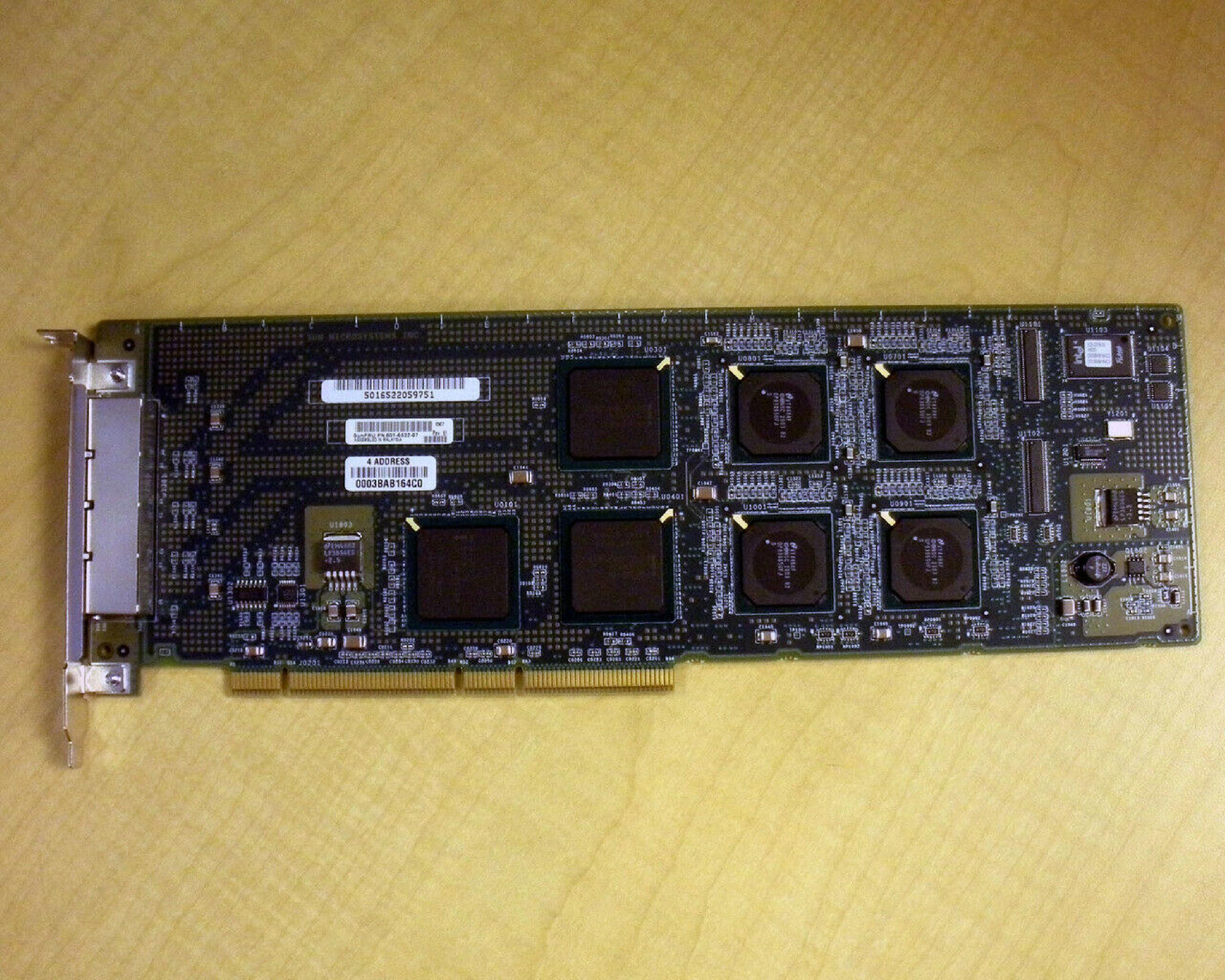 SUN MICROSYSTEMS 501-6522 QUAD GIGASWIFT ETHERNET GIGABIT ADAPTER, MODEL: X4444A, P/N: 501-6522-08