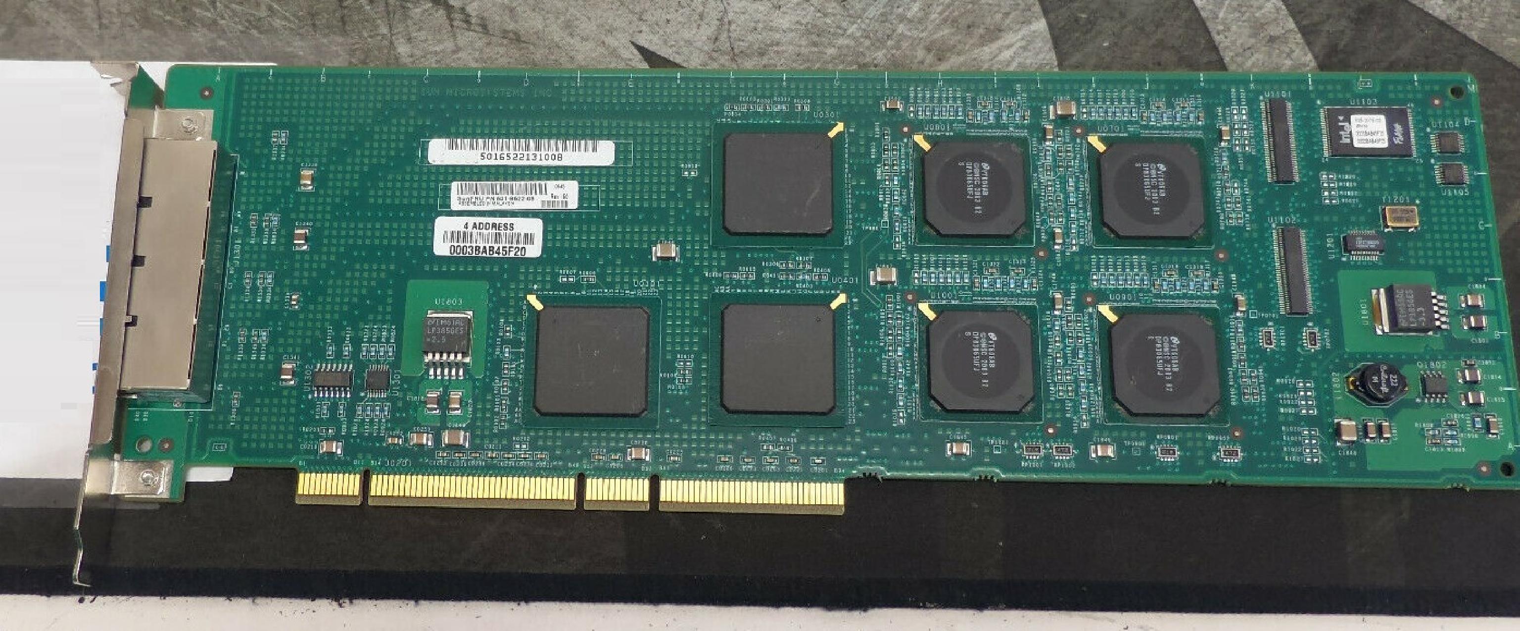 SUN MICROSYSTEMS 501-6522-08 QUAD GIGASWIFT ETHERNET GIGABIT ADAPTER, MODEL: X4444A, P/N: 501-6522-08