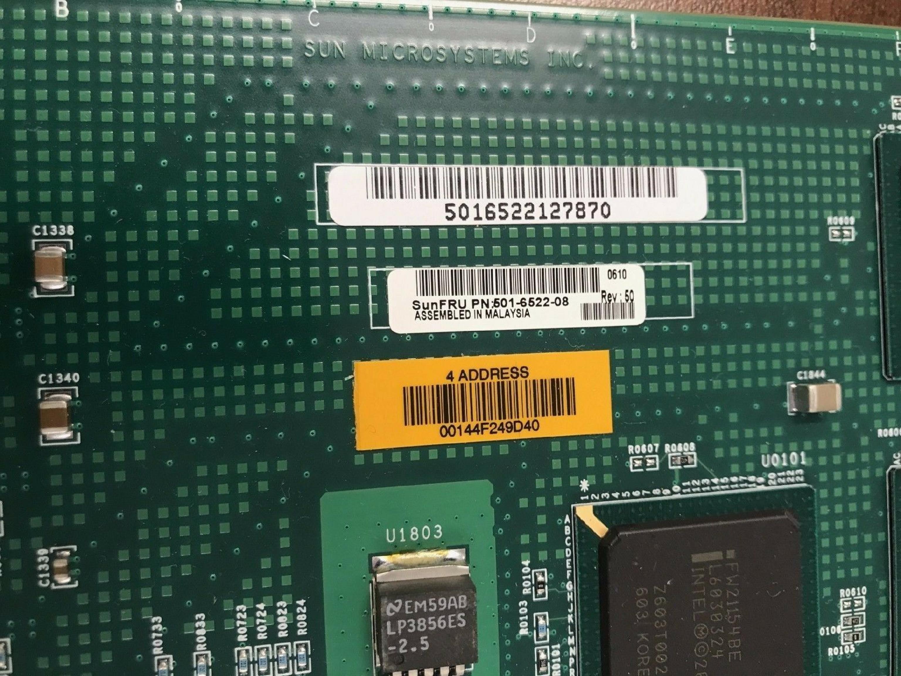 SUN MICROSYSTEMS 501-6522-08 QUAD GIGASWIFT ETHERNET GIGABIT ADAPTER, MODEL: X4444A, P/N: 501-6522-08