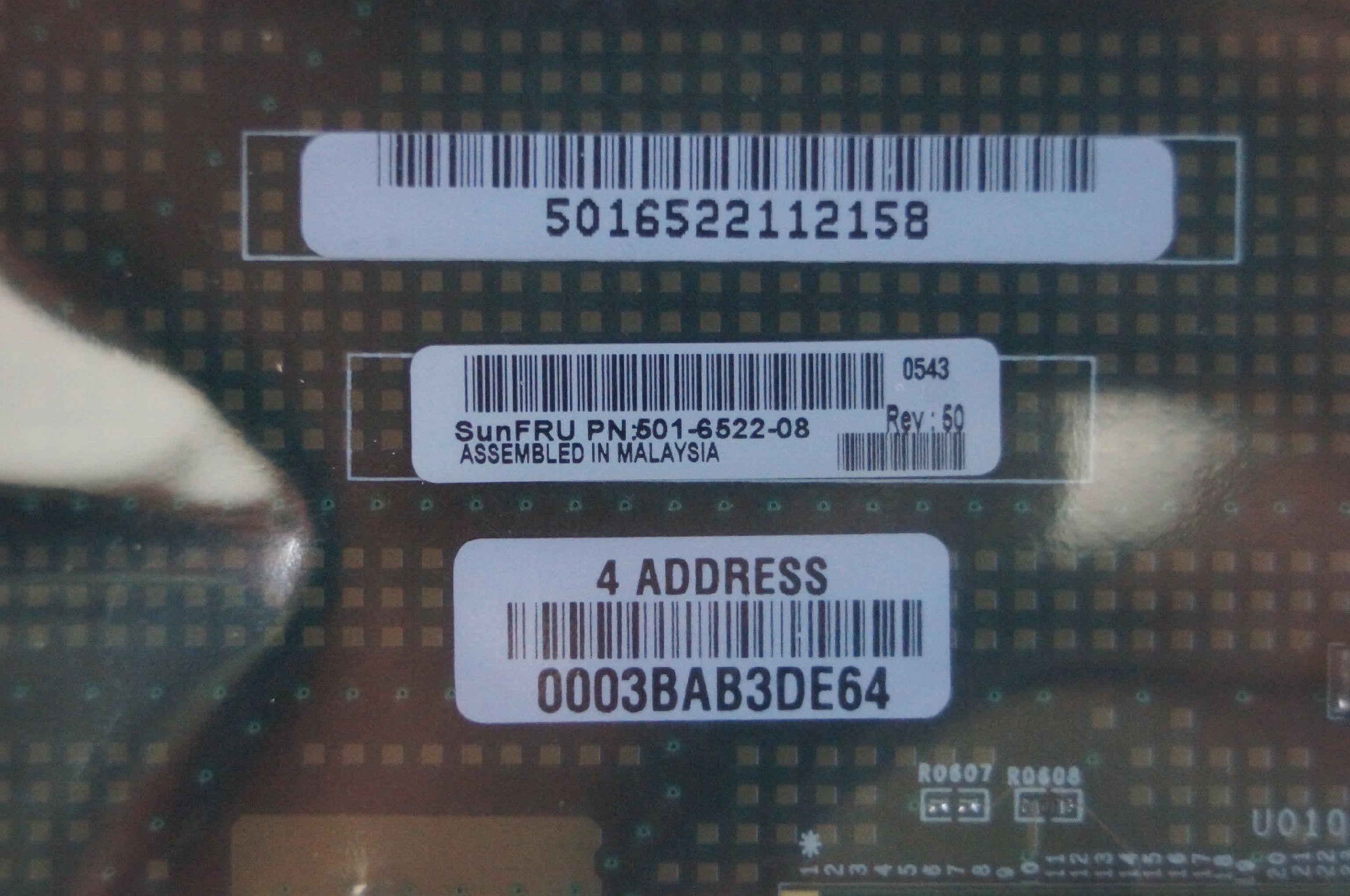 SUN MICROSYSTEMS 501-6522-08 QUAD GIGASWIFT ETHERNET GIGABIT ADAPTER, MODEL: X4444A, P/N: 501-6522-08