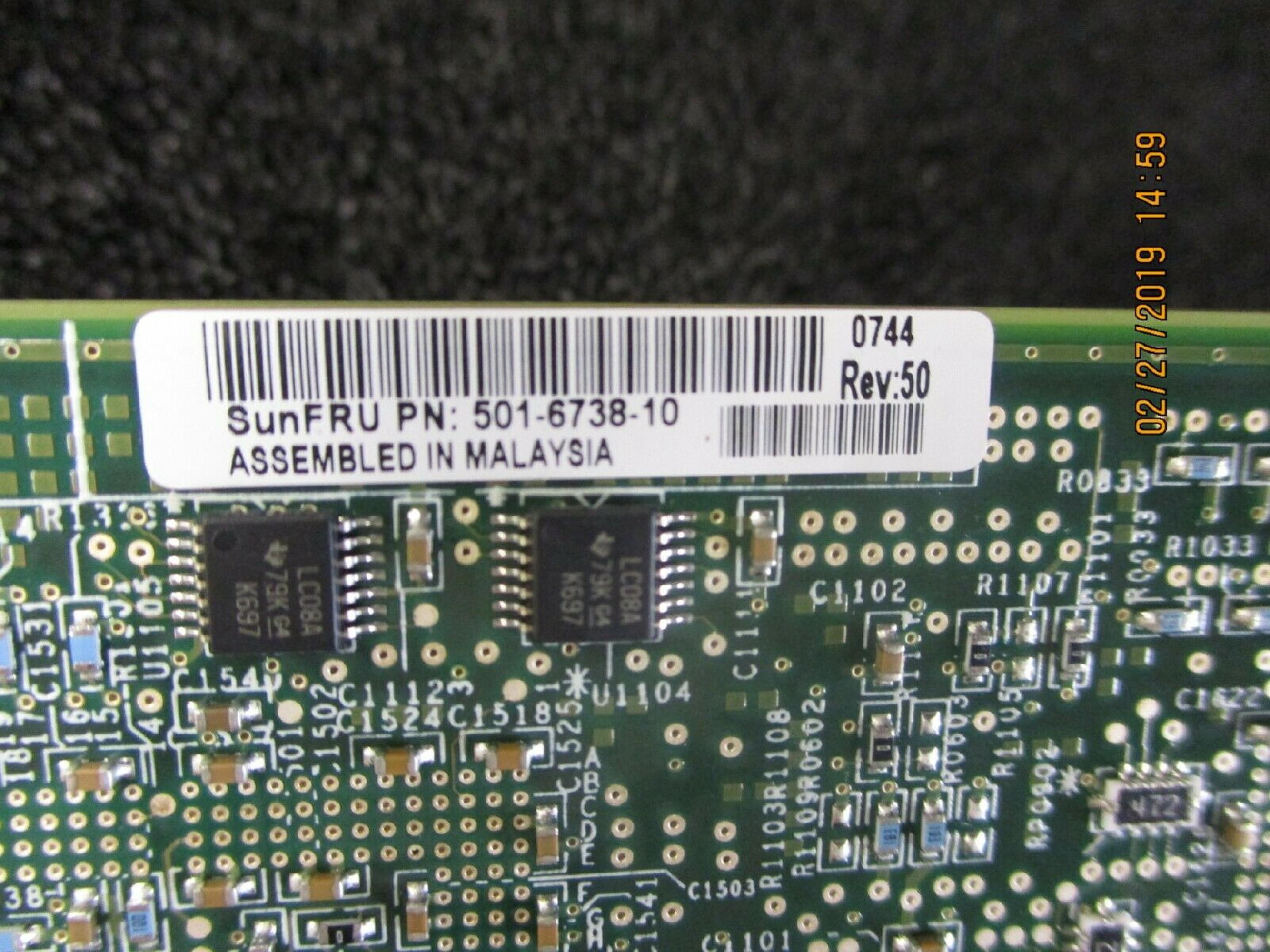 SUN MICROSYSTEMS 501-6738-10 MICROSYSTEMS PCI-X ETHERNET CARD QGE-X