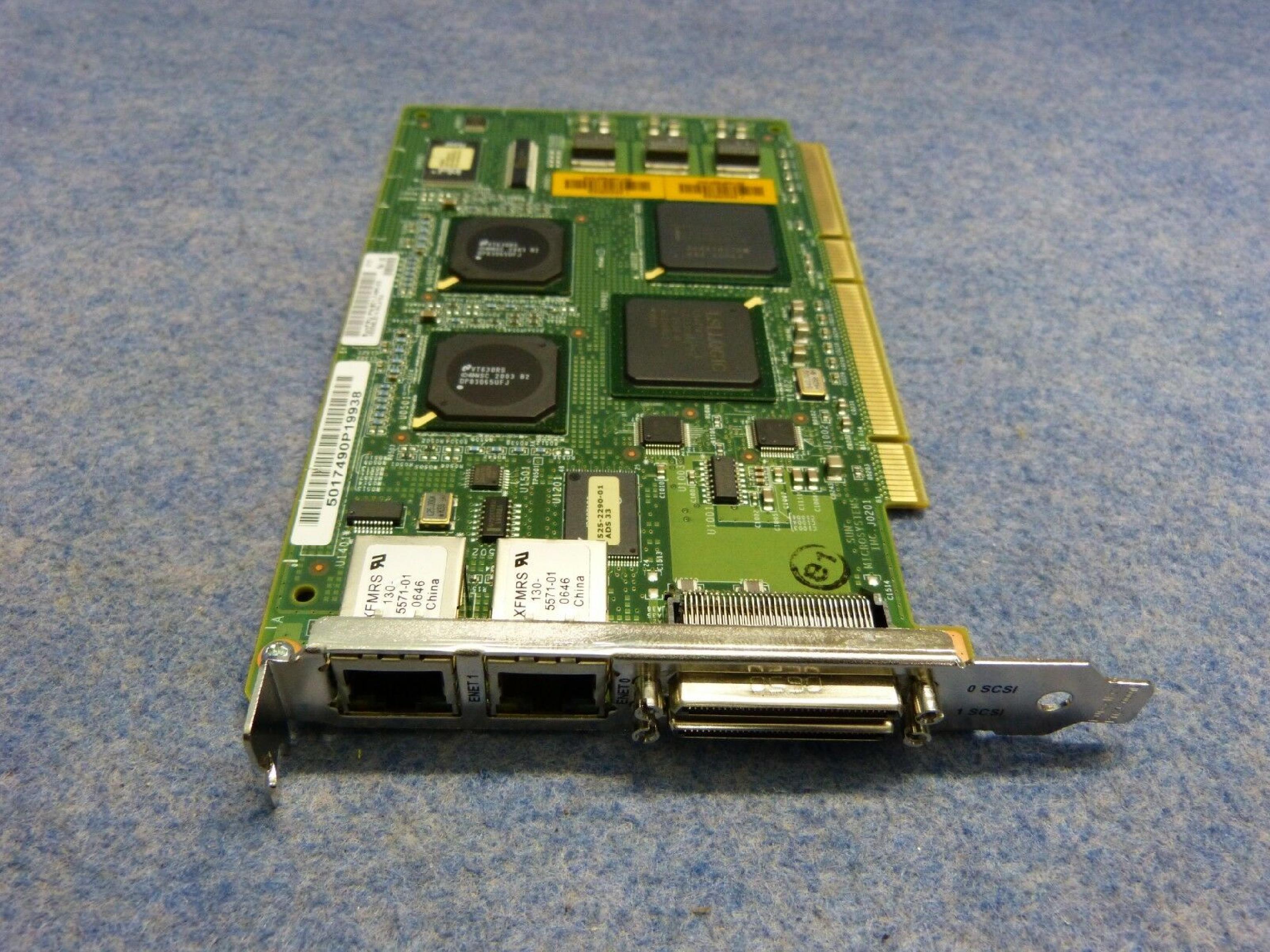 SUN MICROSYSTEMS 501-7490-03 501-7490-03 MICROSYSTEMS DUAL SCSI/NET PCI-X ROHS P/N: SUN