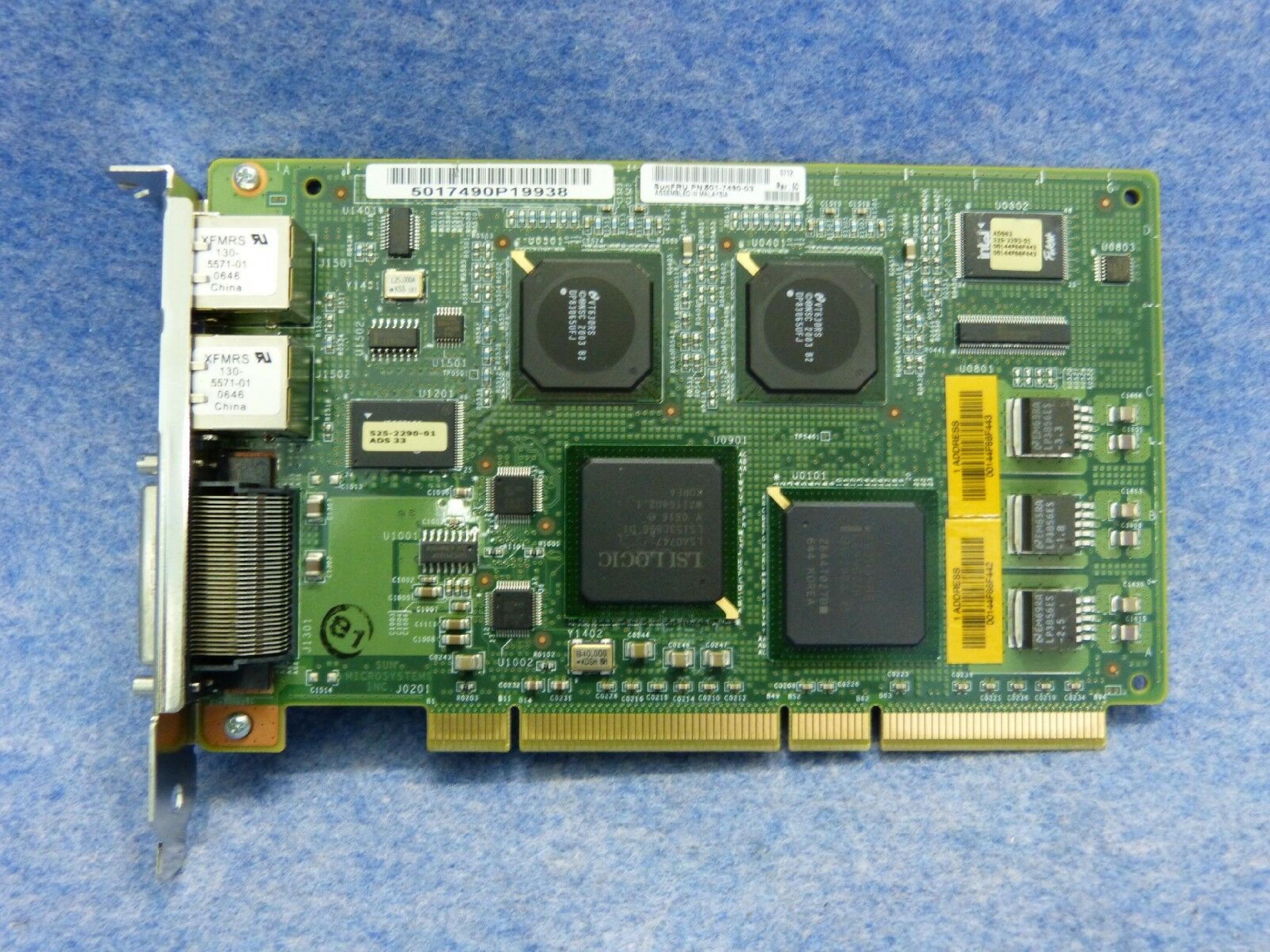 SUN MICROSYSTEMS 501-7490-03 501-7490-03 MICROSYSTEMS DUAL SCSI/NET PCI-X ROHS P/N: SUN