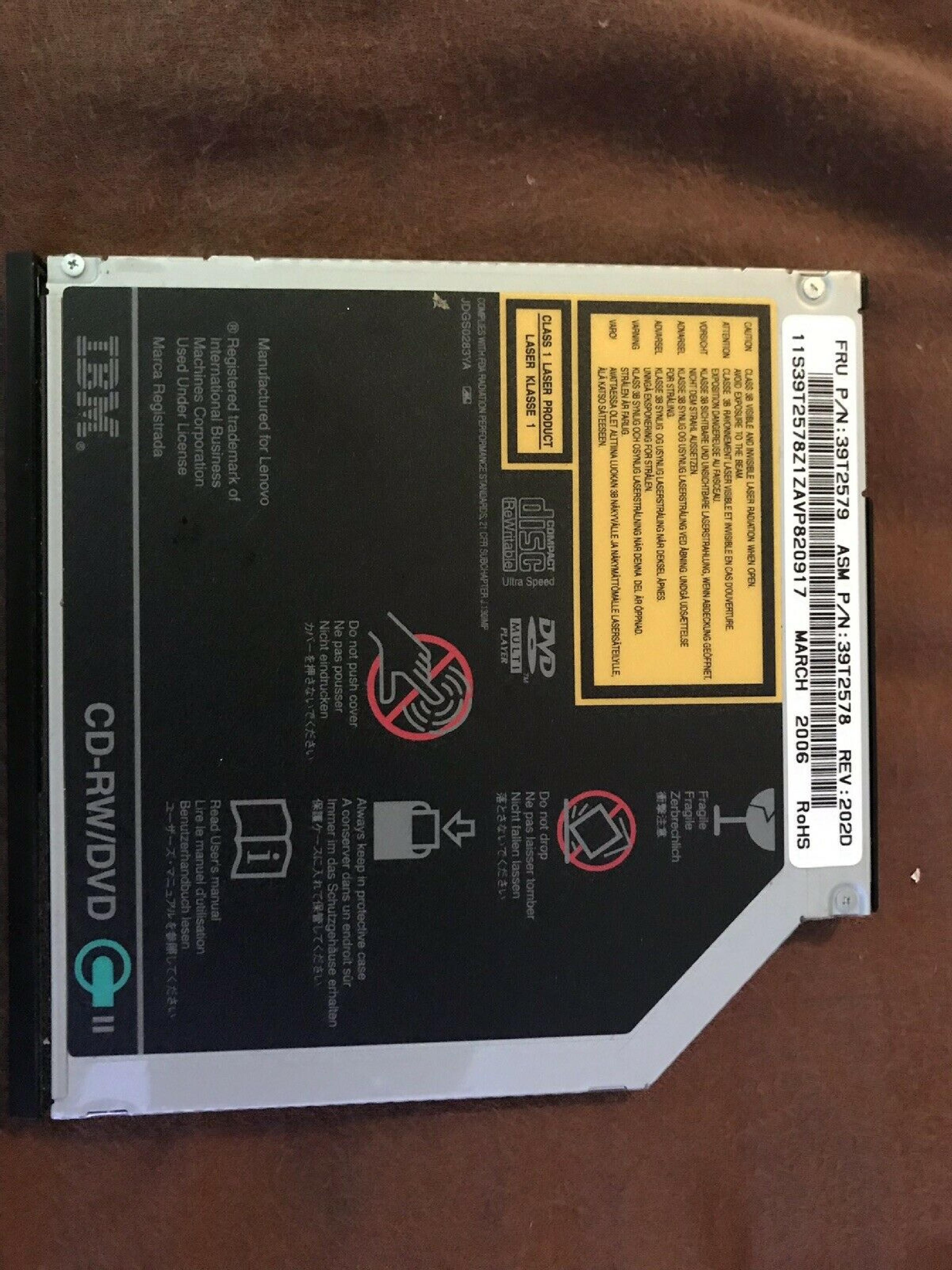 IBM 39T2505 CD-RW/ DVD-ROM ULTRABAY SLIM DRIVE