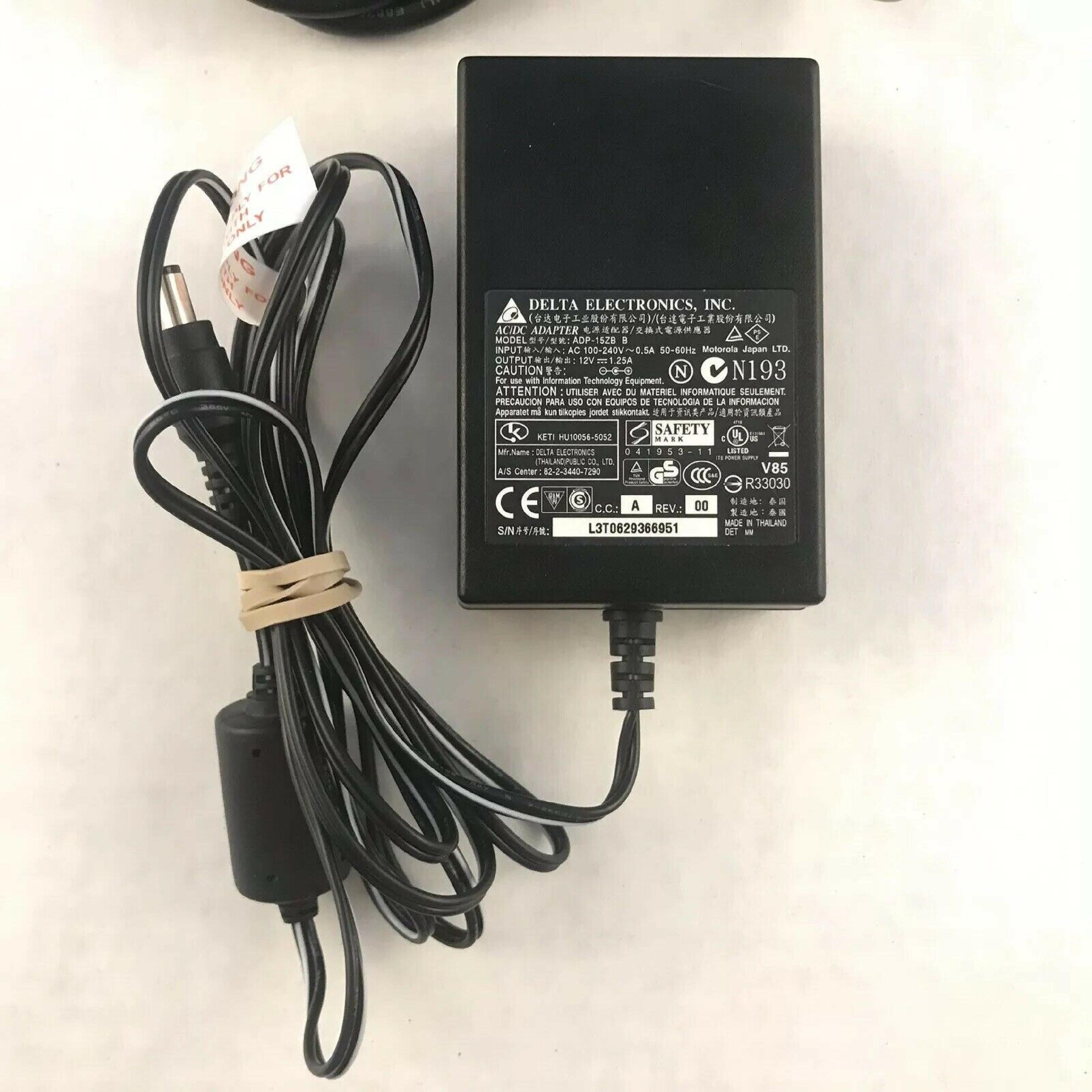 DELTA ELECTRONICS INC ADP-15ZB ADP-15ZB AC POWER SUPPLY CHARGER ADAPTER