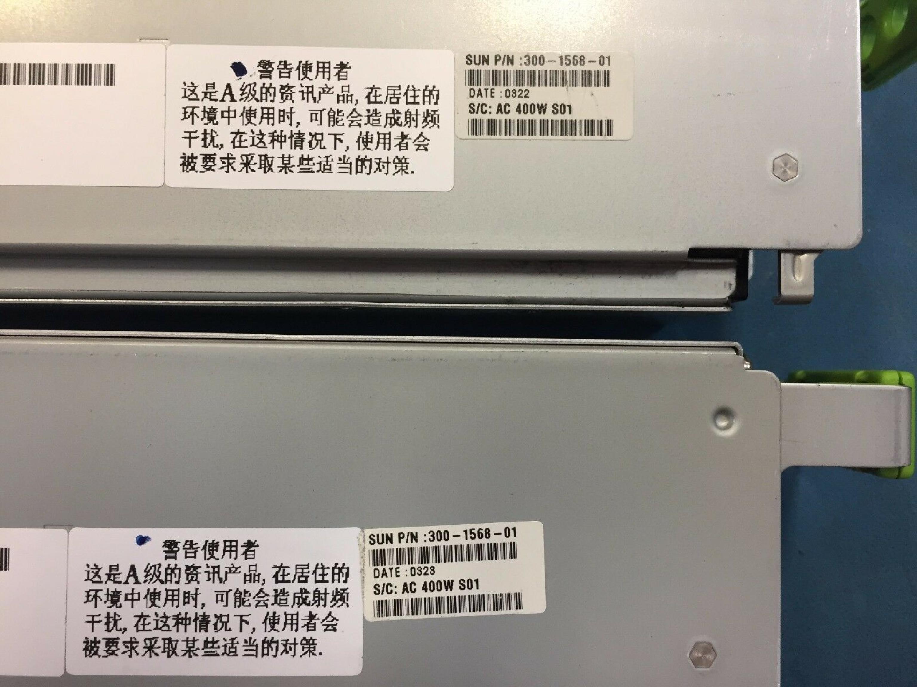 SUN MICROSYSTEMS AA22770 ASTEC 400W POWER SUPPLY AA22770 SUN PART NO. 300-1568-01