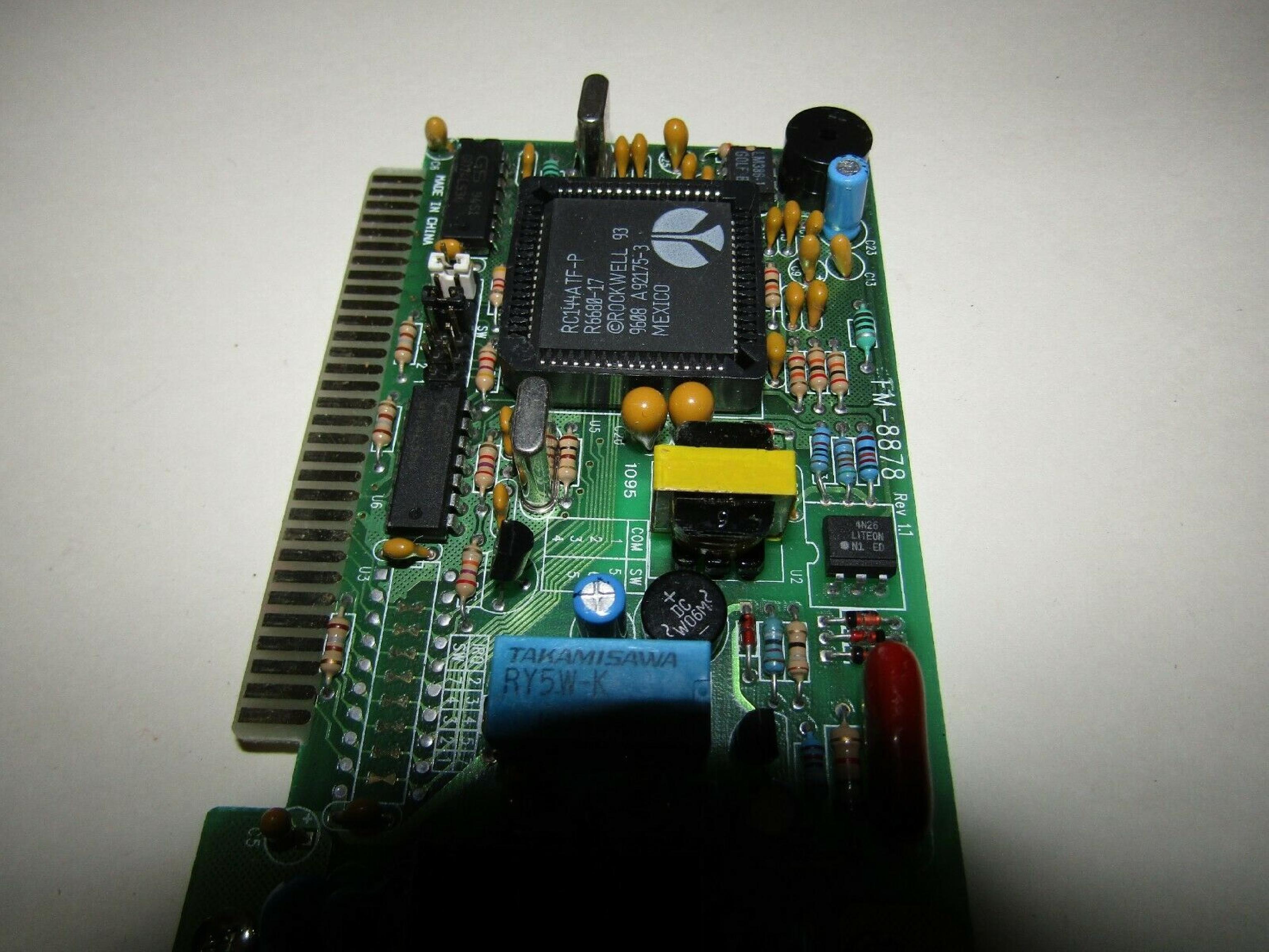 ROCKWELL FM-8878 FM-8878 MODEM IS FOR USE ON A MOTHERBOARD WITH AN ISA SLOT